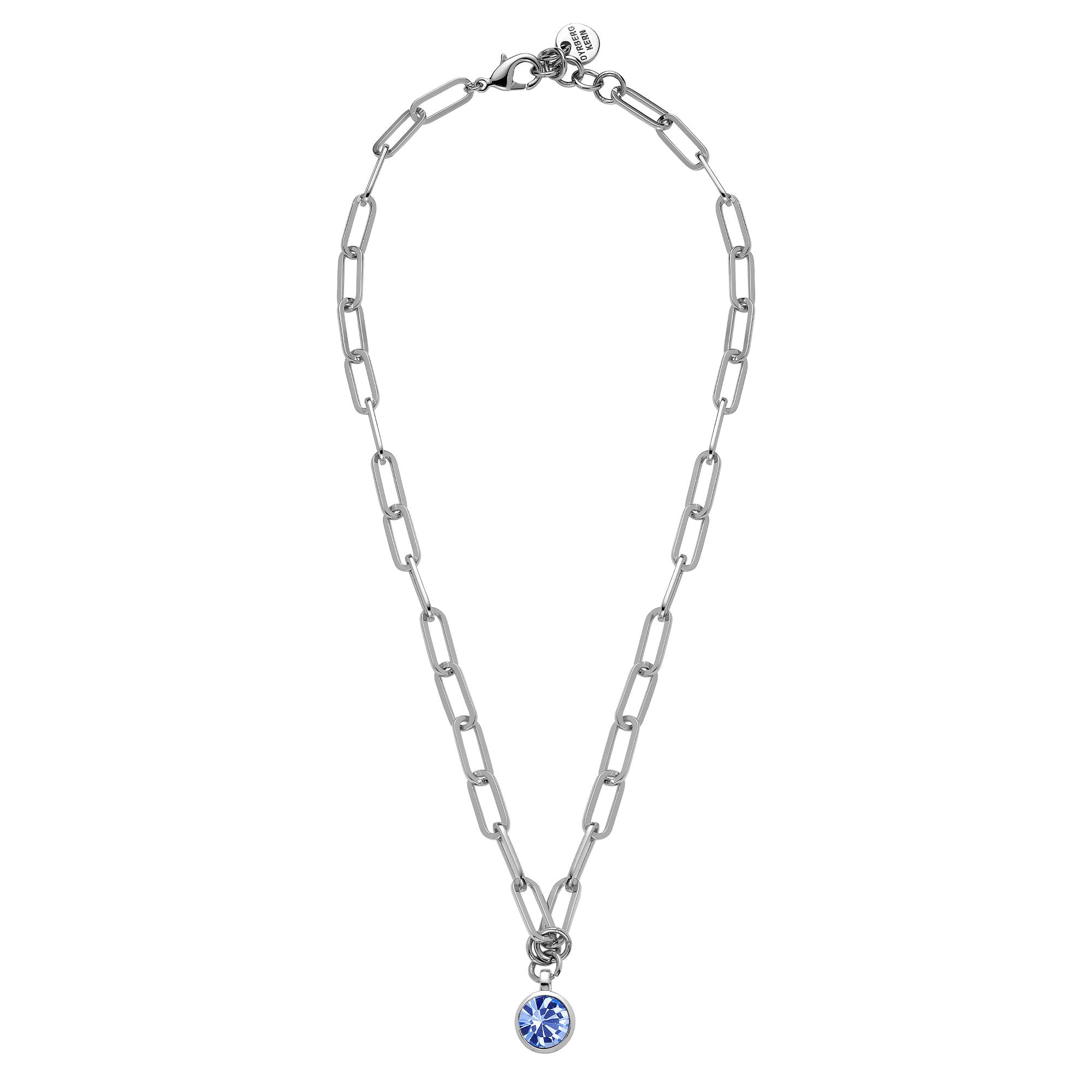 Lisanna Shiny Silver Necklace - Light Blue Dyrberg/Kern NZ