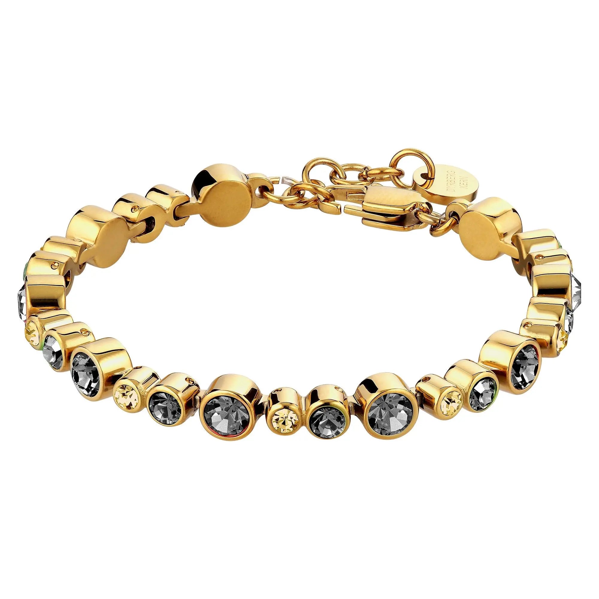 Teresia Gold Tennis Bracelet - Grey Mix Dyrberg/Kern NZ