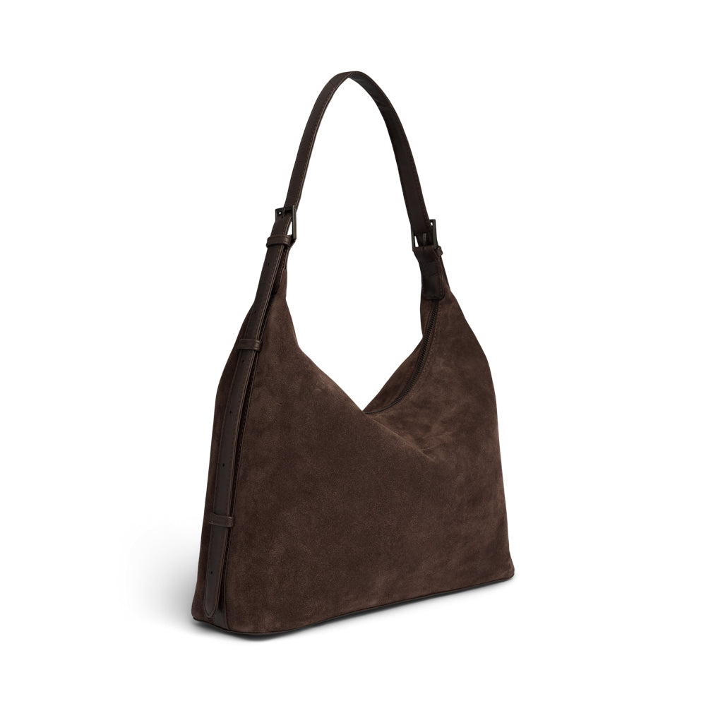 Tribeca Bag, Suede - Dark Brown