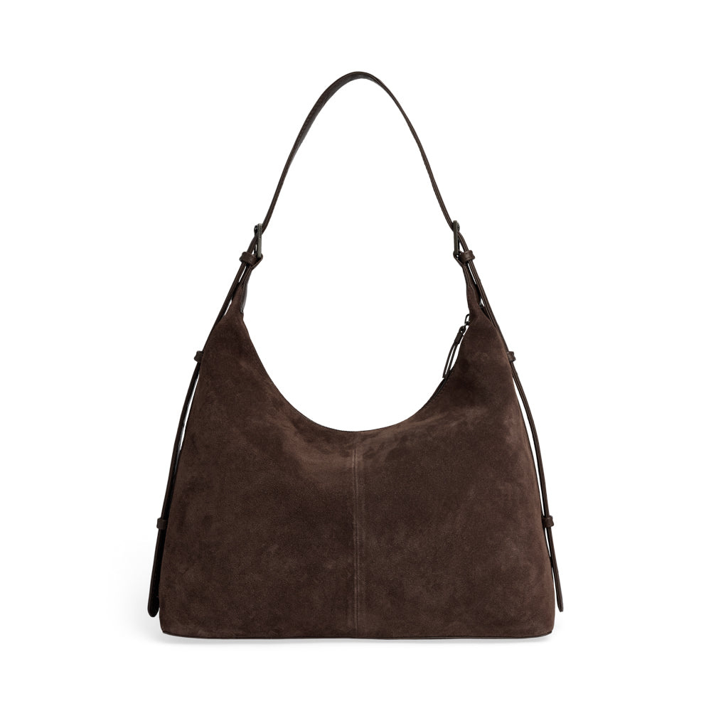 Tribeca Bag, Suede - Dark Brown