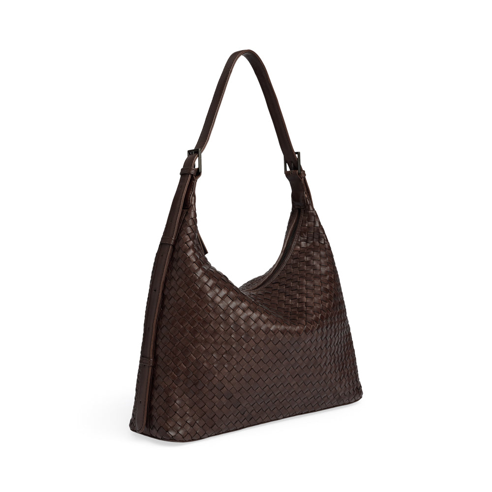 Tribeca Bag, Weave - Dark Brown