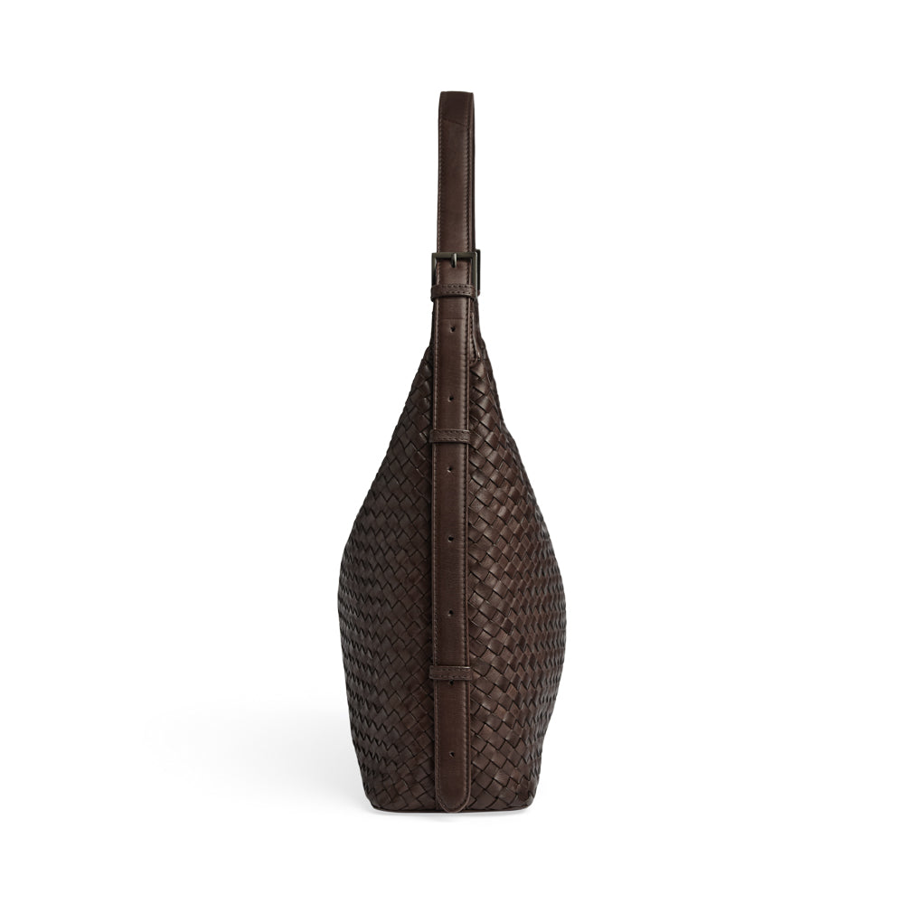 Tribeca Bag, Weave - Dark Brown