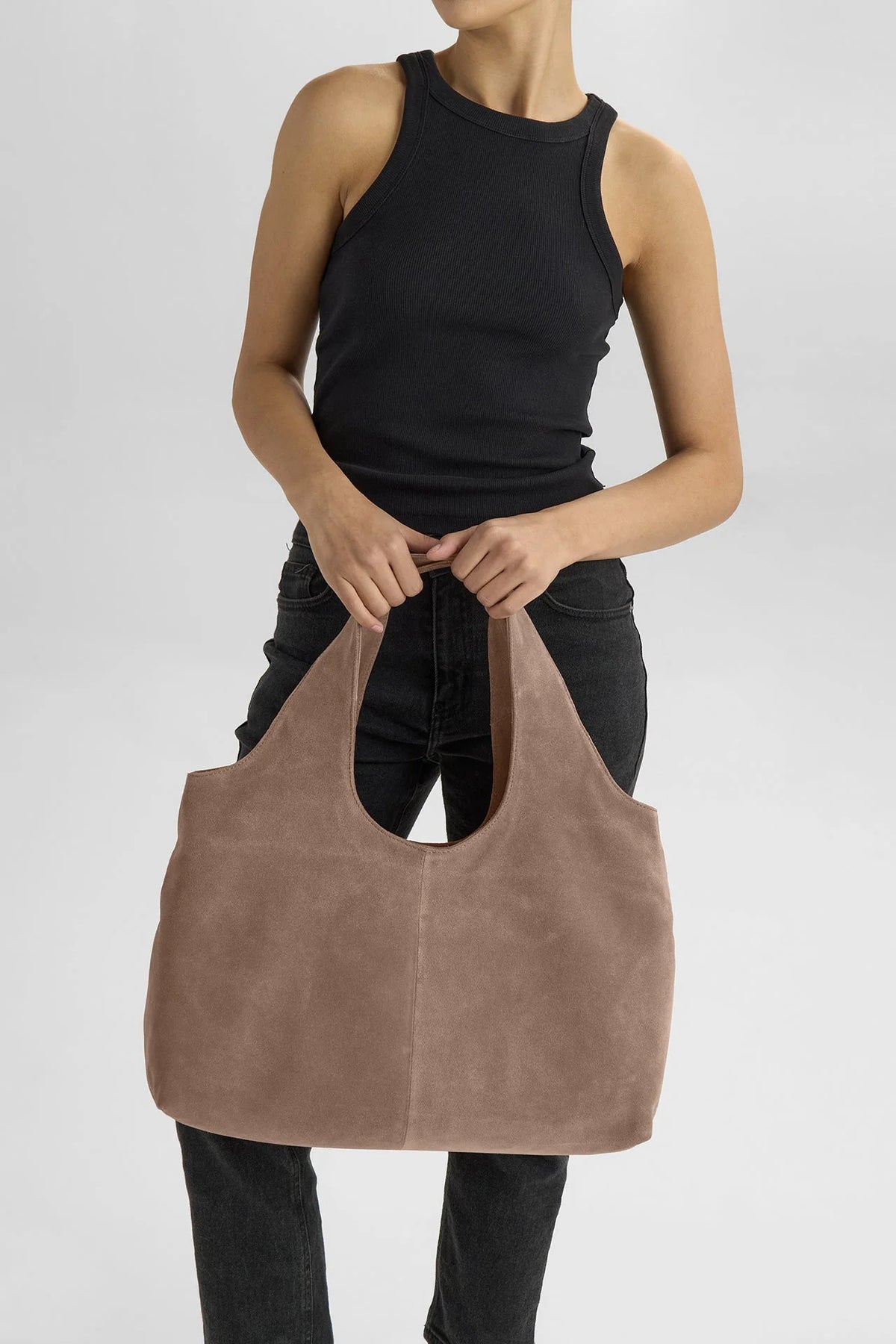 Laurine Shopper, Suede - Mocha Mousse