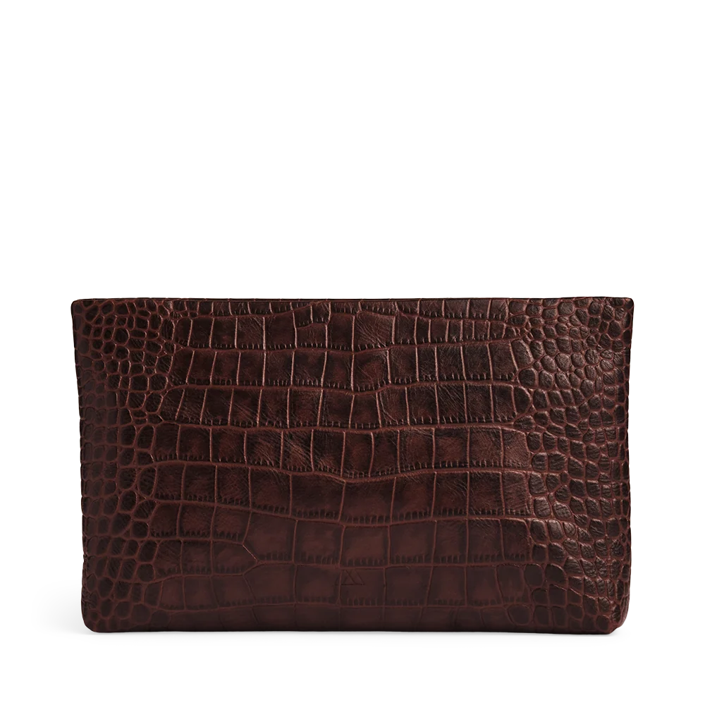 Ila Clutch, Croco - Espresso