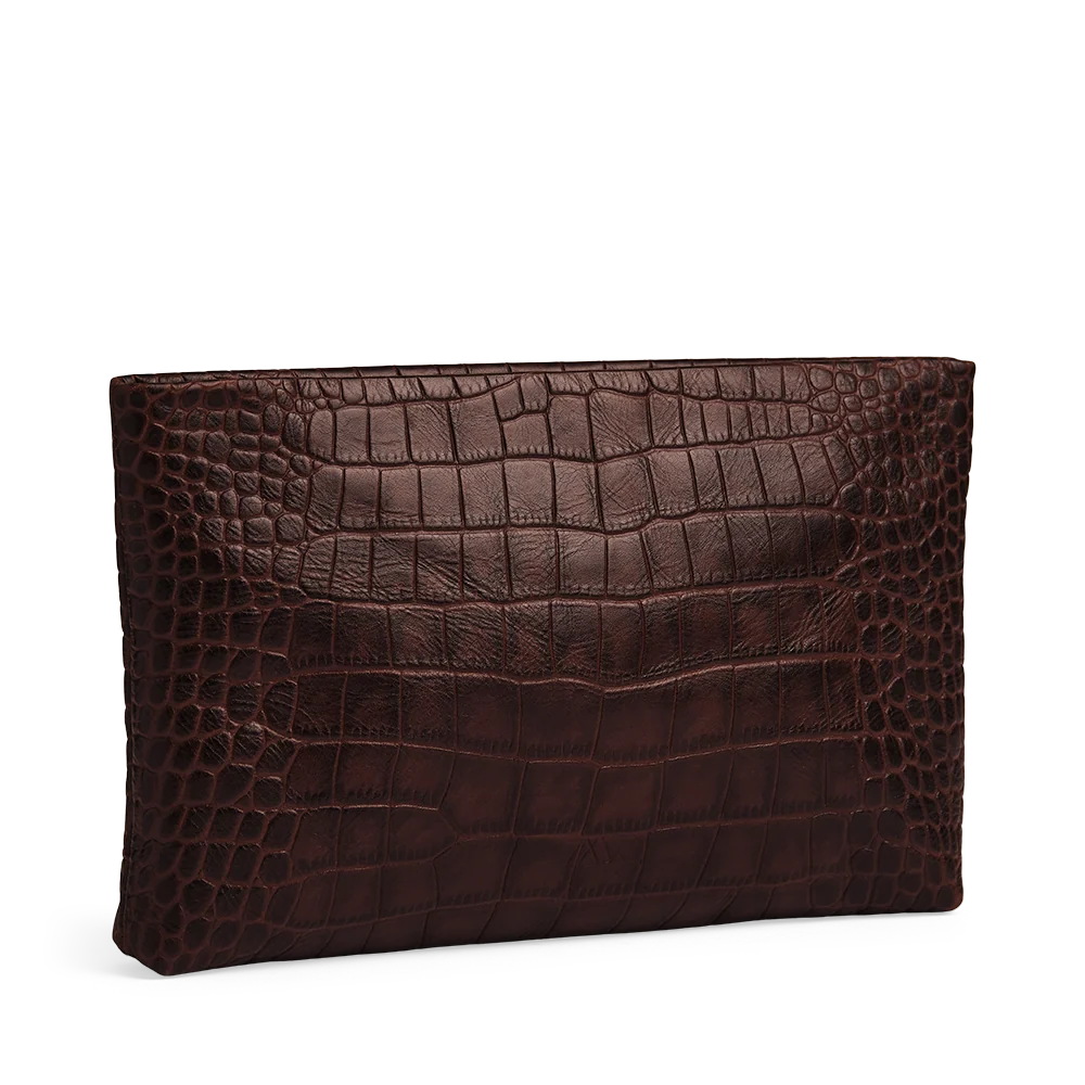 Ila Clutch, Croco - Espresso