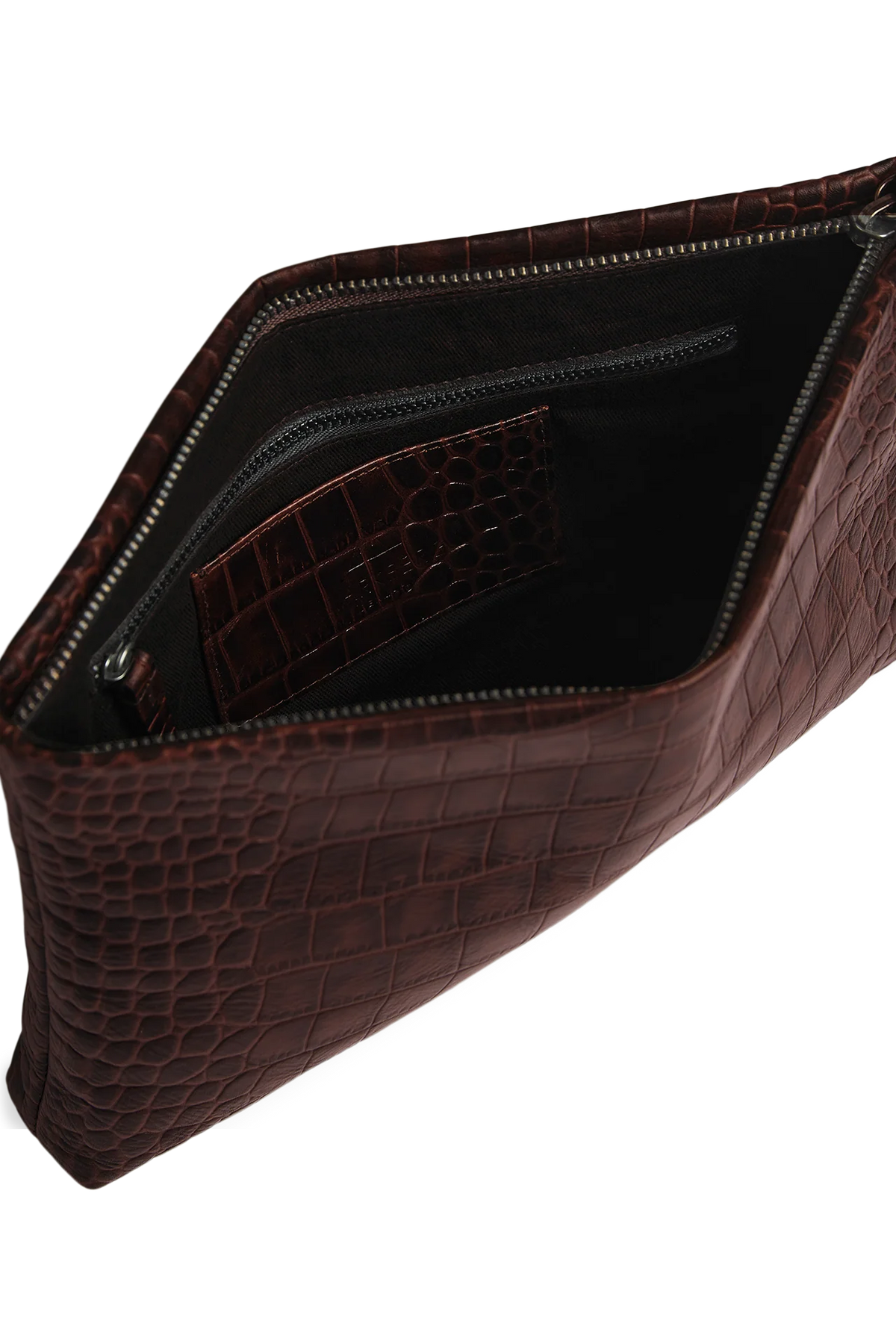 Ila Clutch, Croco - Espresso