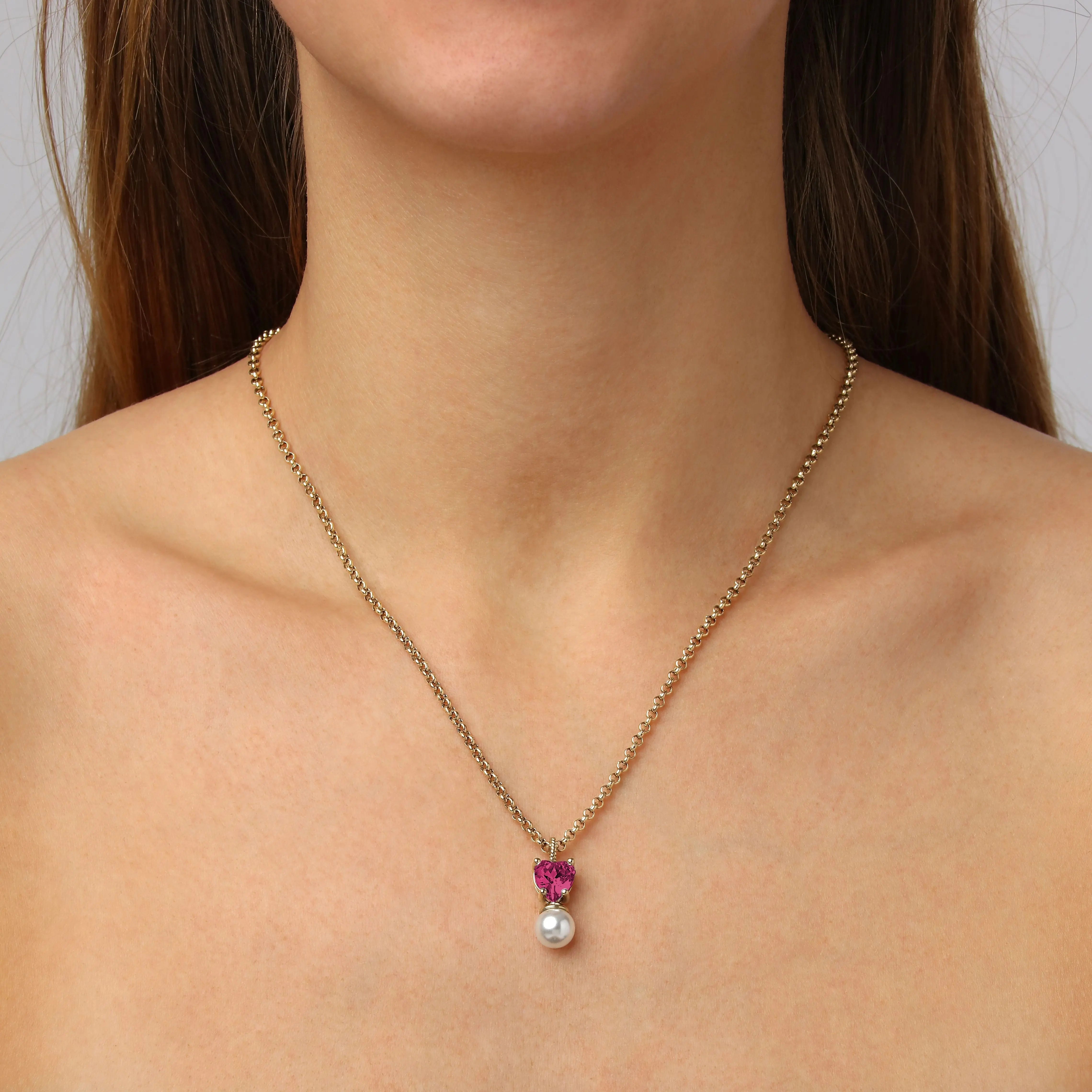 Colume Gold Necklace, Rose / White Pearl Dyrberg/Kern NZ
