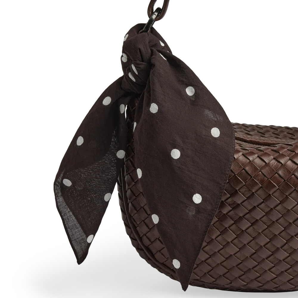 Kyoto Scarf - Polka Dot, Brown