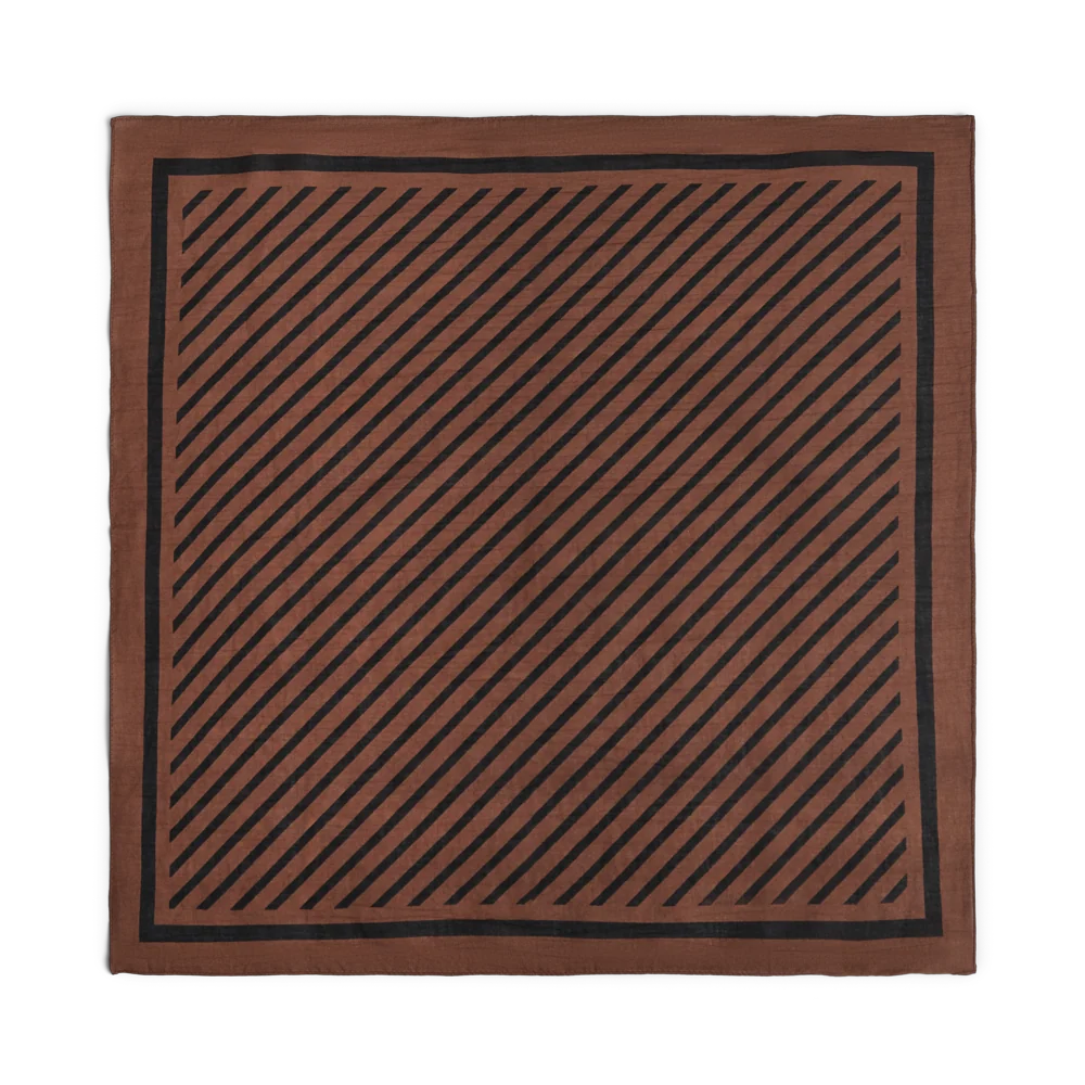 Kyoto Scarf - Stripe, Brown w/Black
