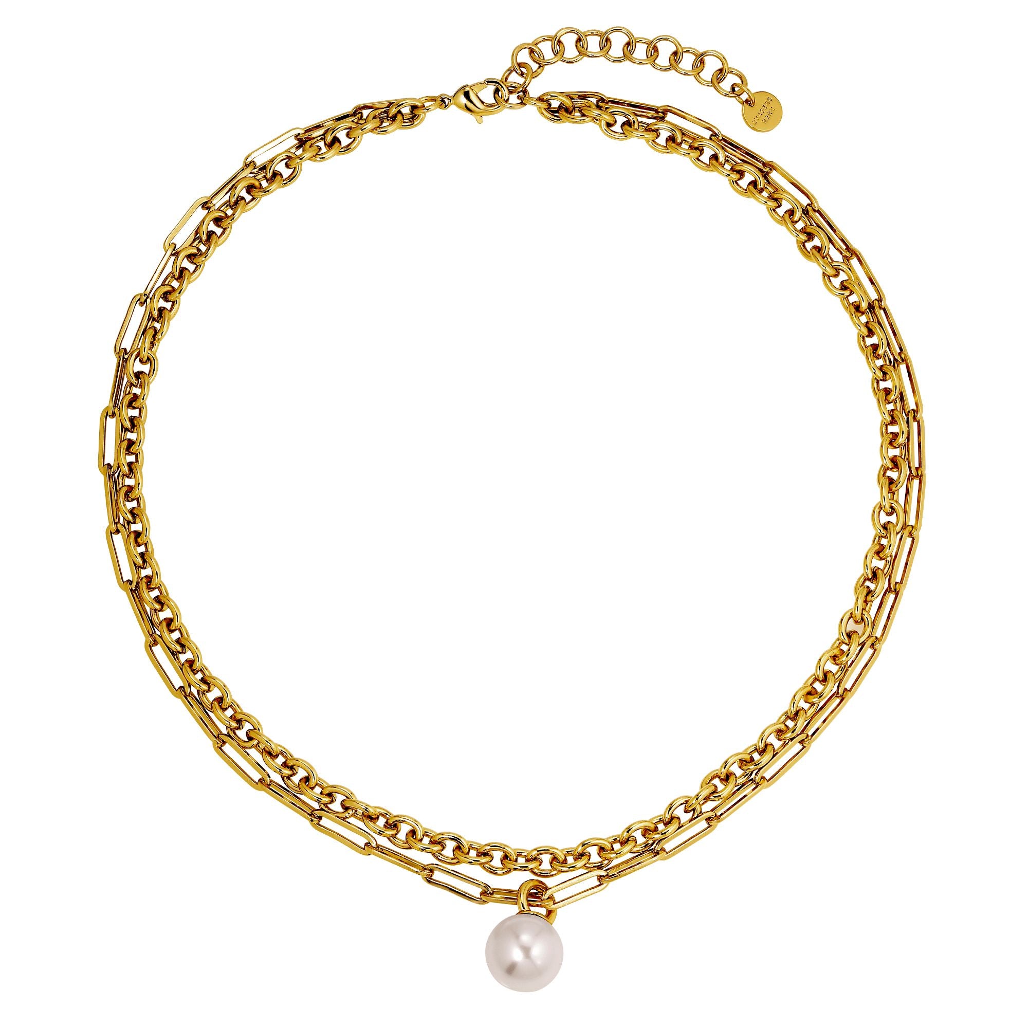 Aurelia Gold Necklace - White Pearl