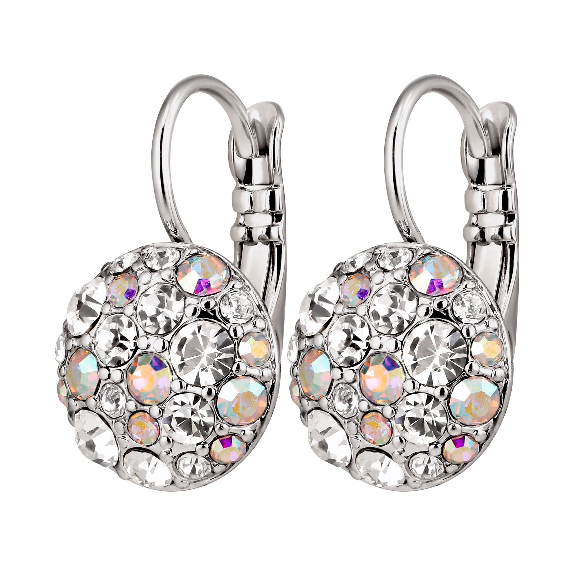 Blost Shiny Silver Earrings, Crystal Ab