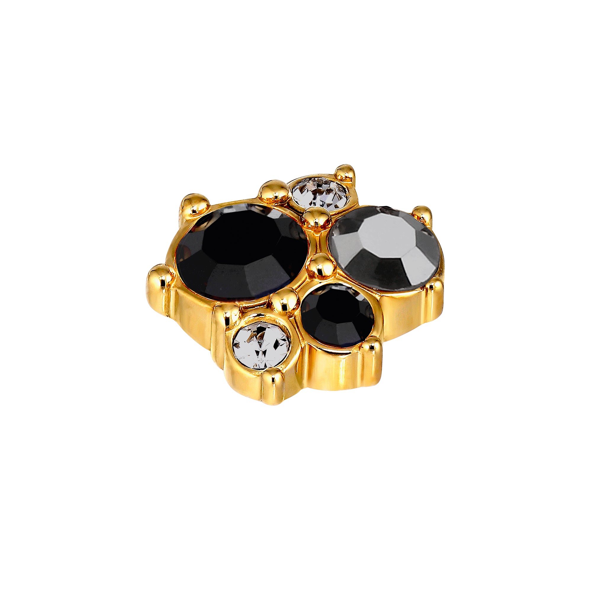 Chaos Gold Ring Topper, Black Mix