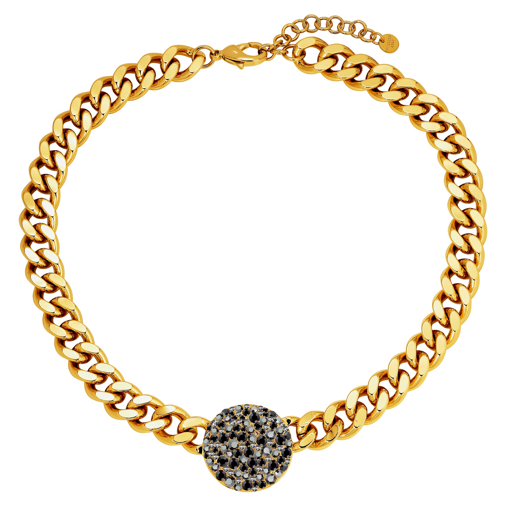 Cosma Gold Necklace - Black Mix