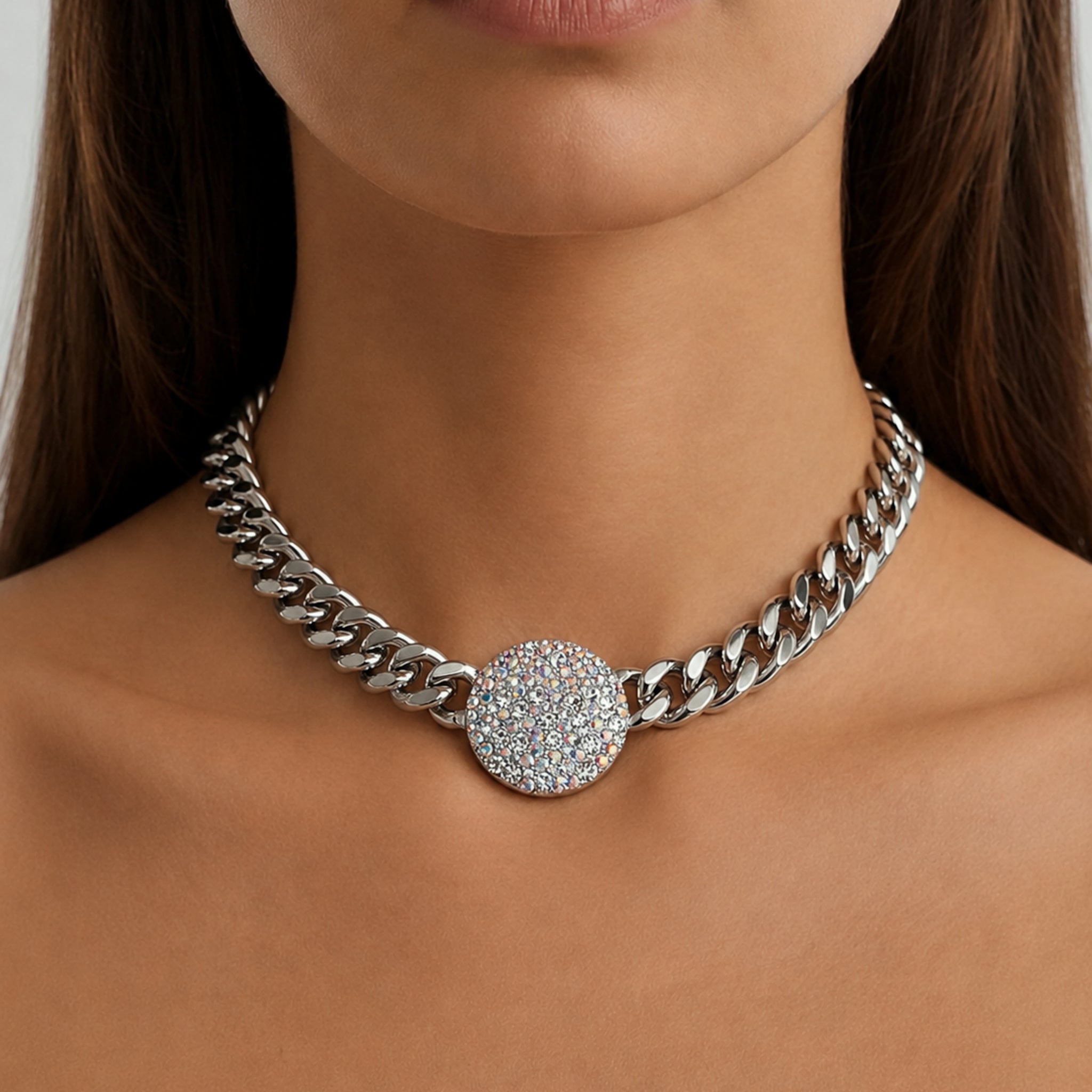 Cosma Silver Necklace - Crystal Ab