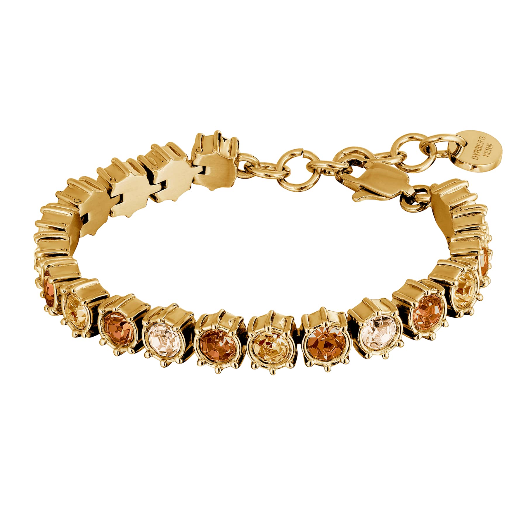Courage Gold Tennis Bracelet - Brown Golden Mix