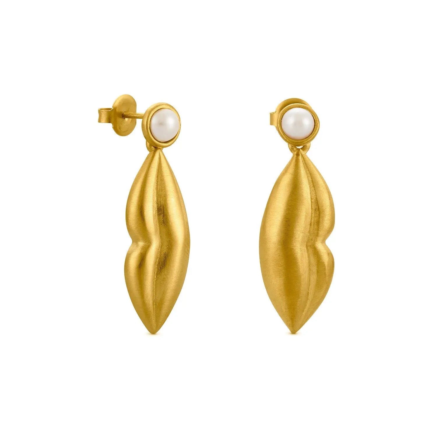 Dali Gold Earrings Large - Face of Mae West Dyrberg/Kern NZ
