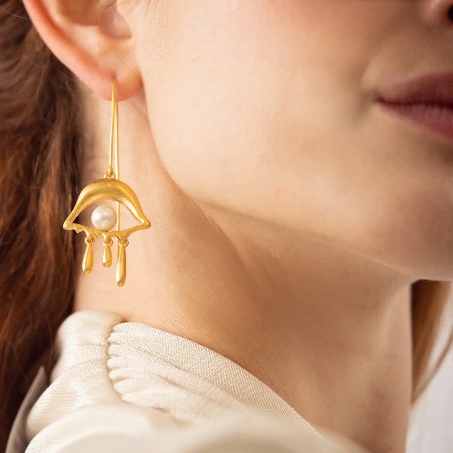 Dali Gold Hook Earrings - Project for Spellbound Dyrberg/Kern NZ