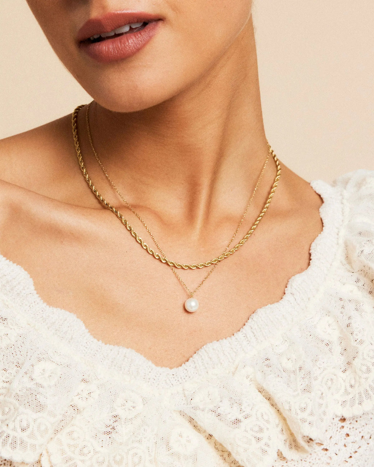 Rope Chain Necklace Gold Edblad