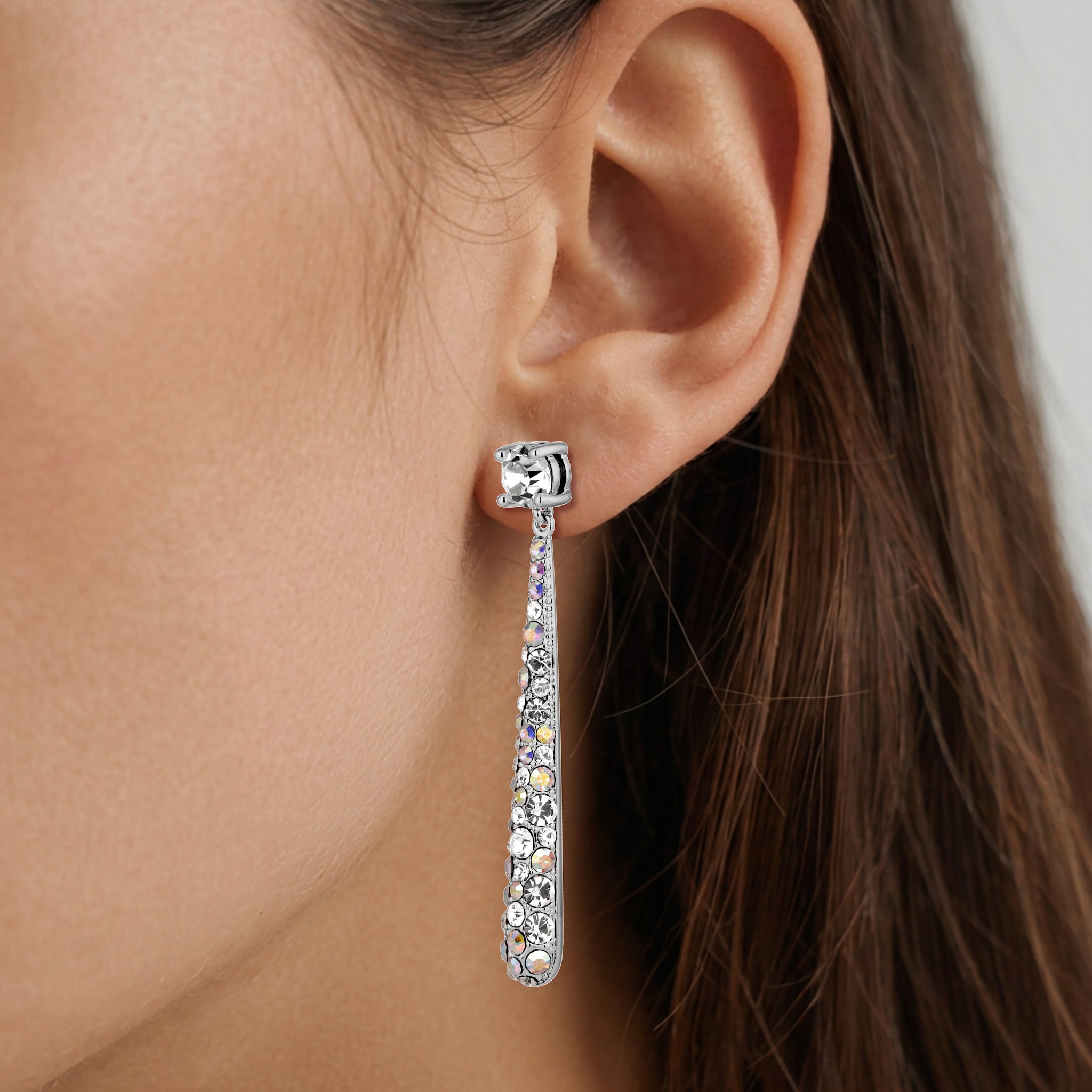 Elysia Silver Earrings - Crystal Ab