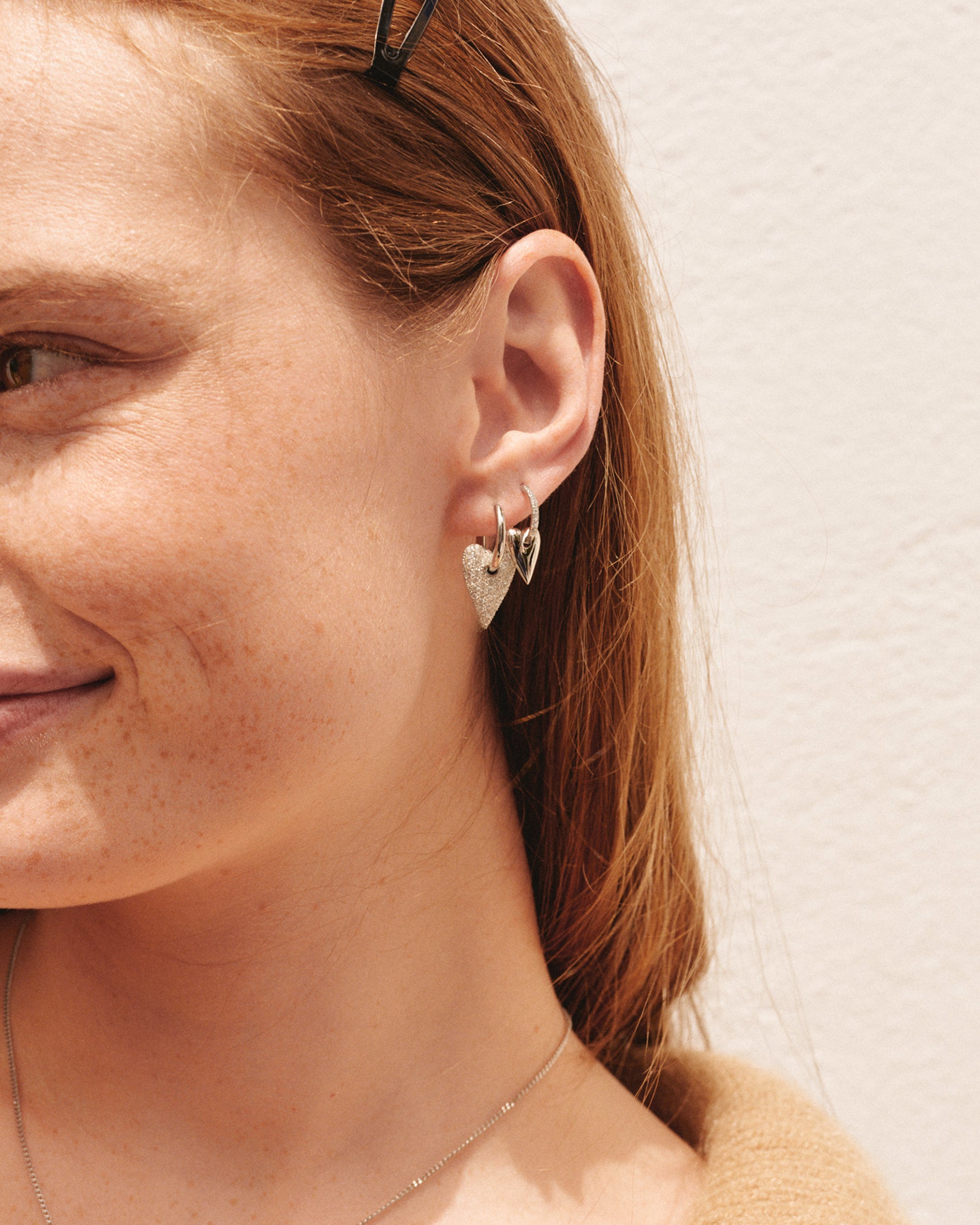 Amore Sparkle Hoops S Silver