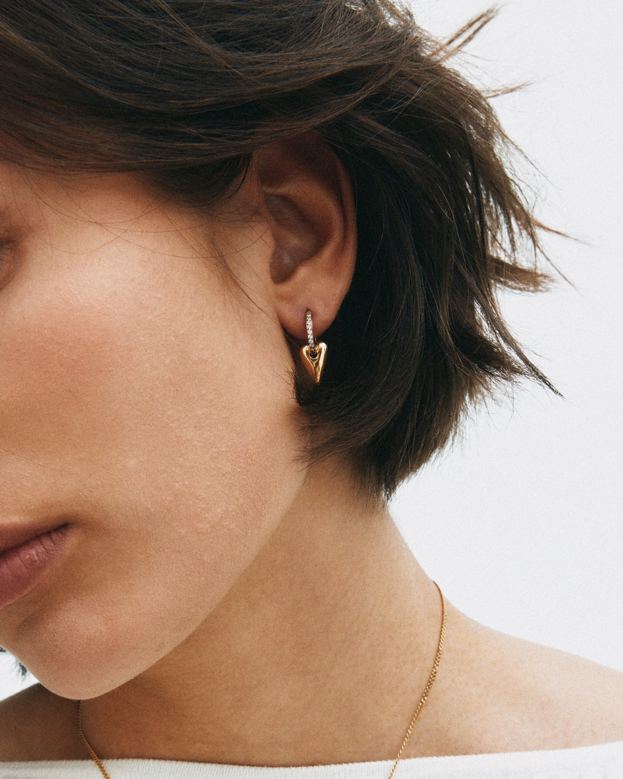 Amore Sparkle Hoops S Gold