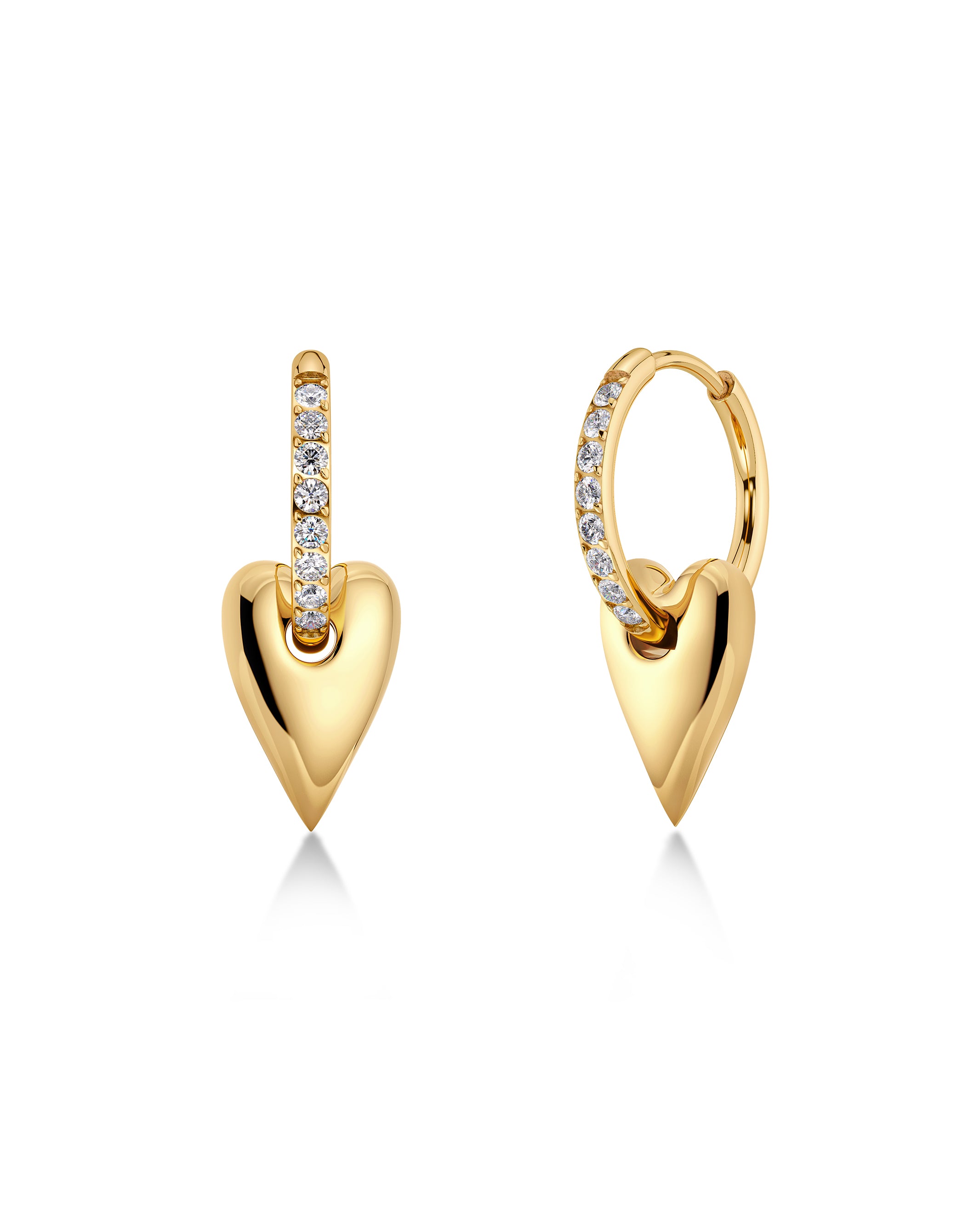Amore Sparkle Hoops S Gold