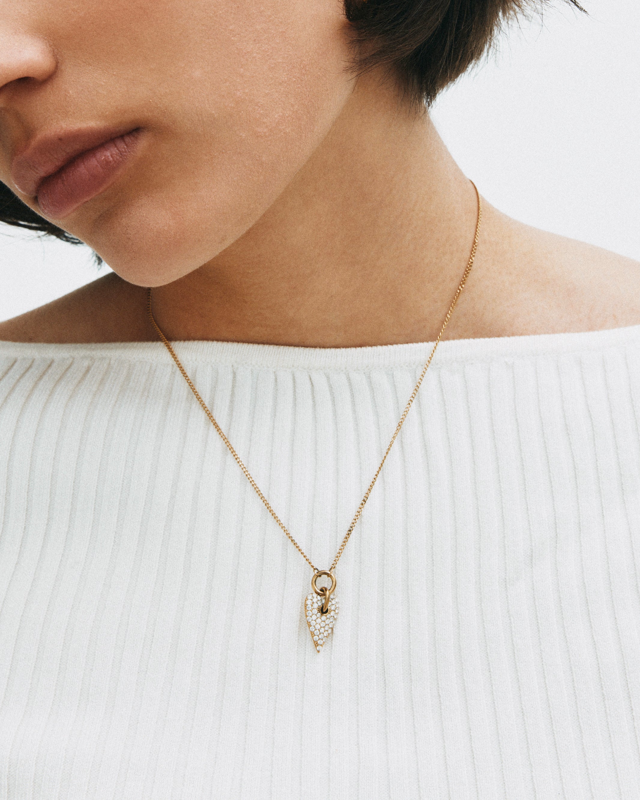 Amore Sparkle Necklace L Silver