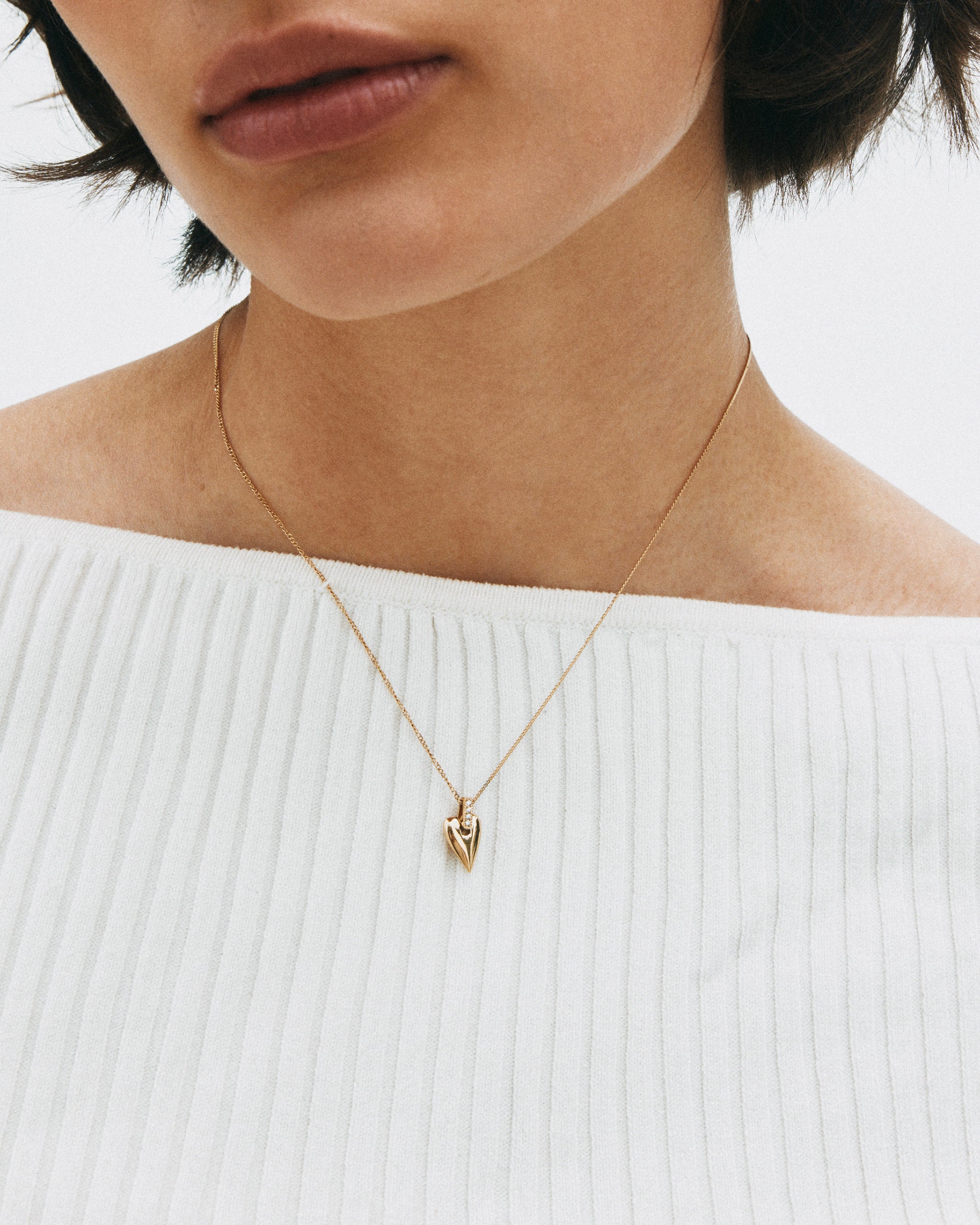 Amore Sparkle Necklace S Gold
