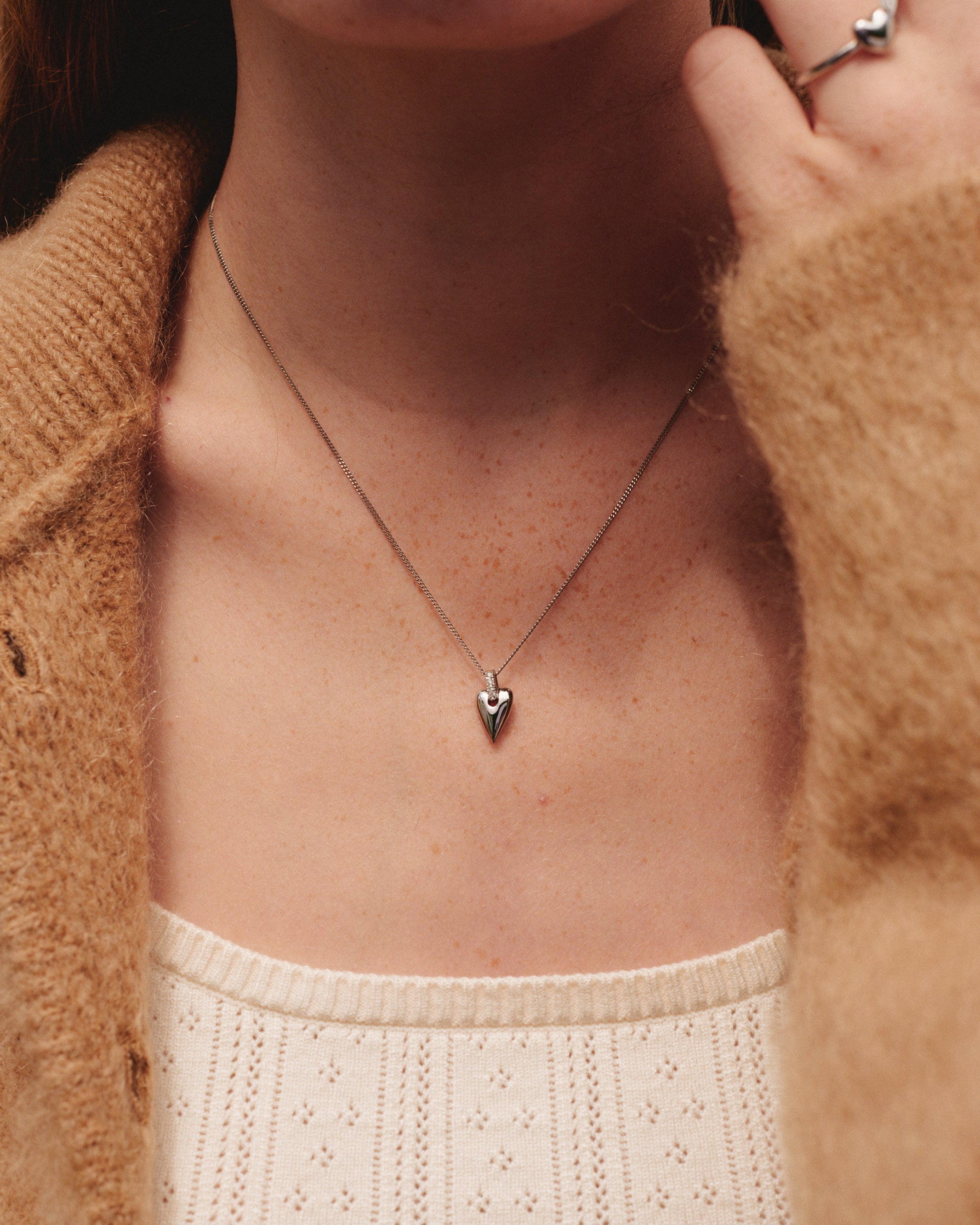 Amore Sparkle Necklace S Silver