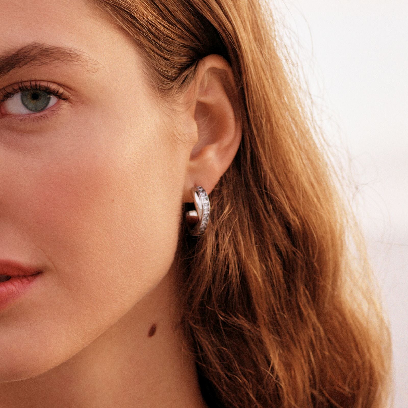 Andorra Duo Silver Hoop Earrings – Large