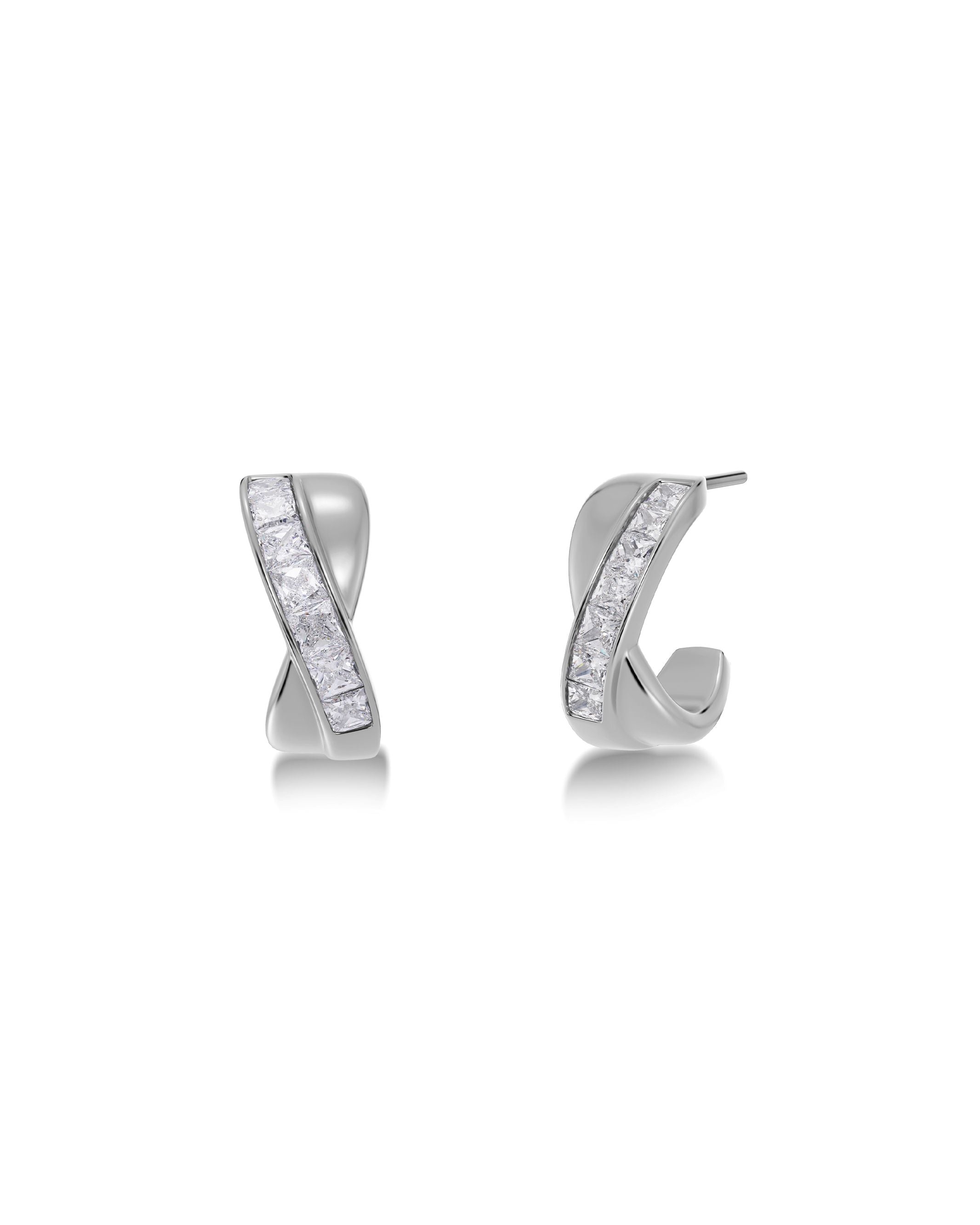 Andorra Duo Silver Hoop Earrings – Small