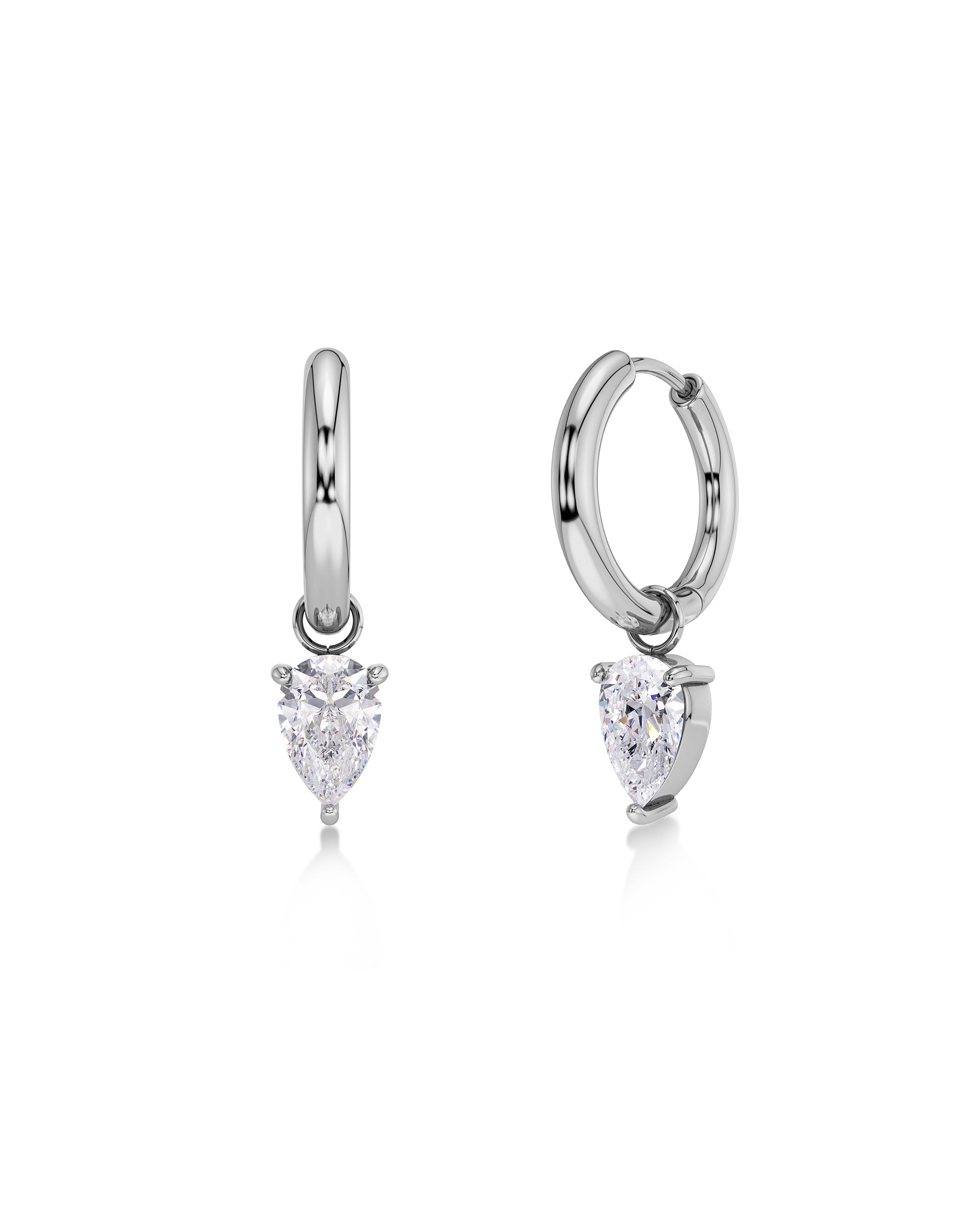 Arrow Hoops L Silver