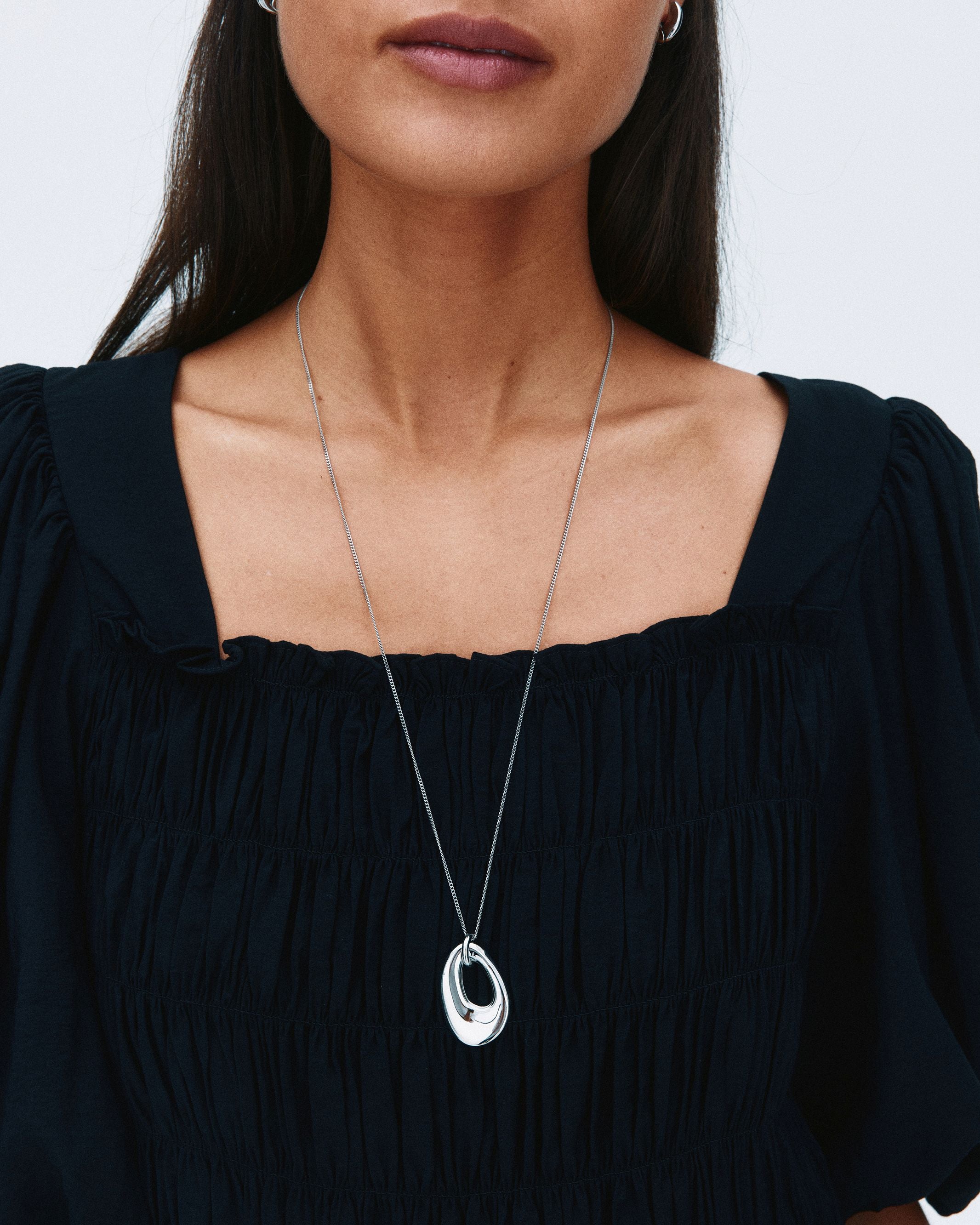 Azura Necklace L Silver EdbladNZ