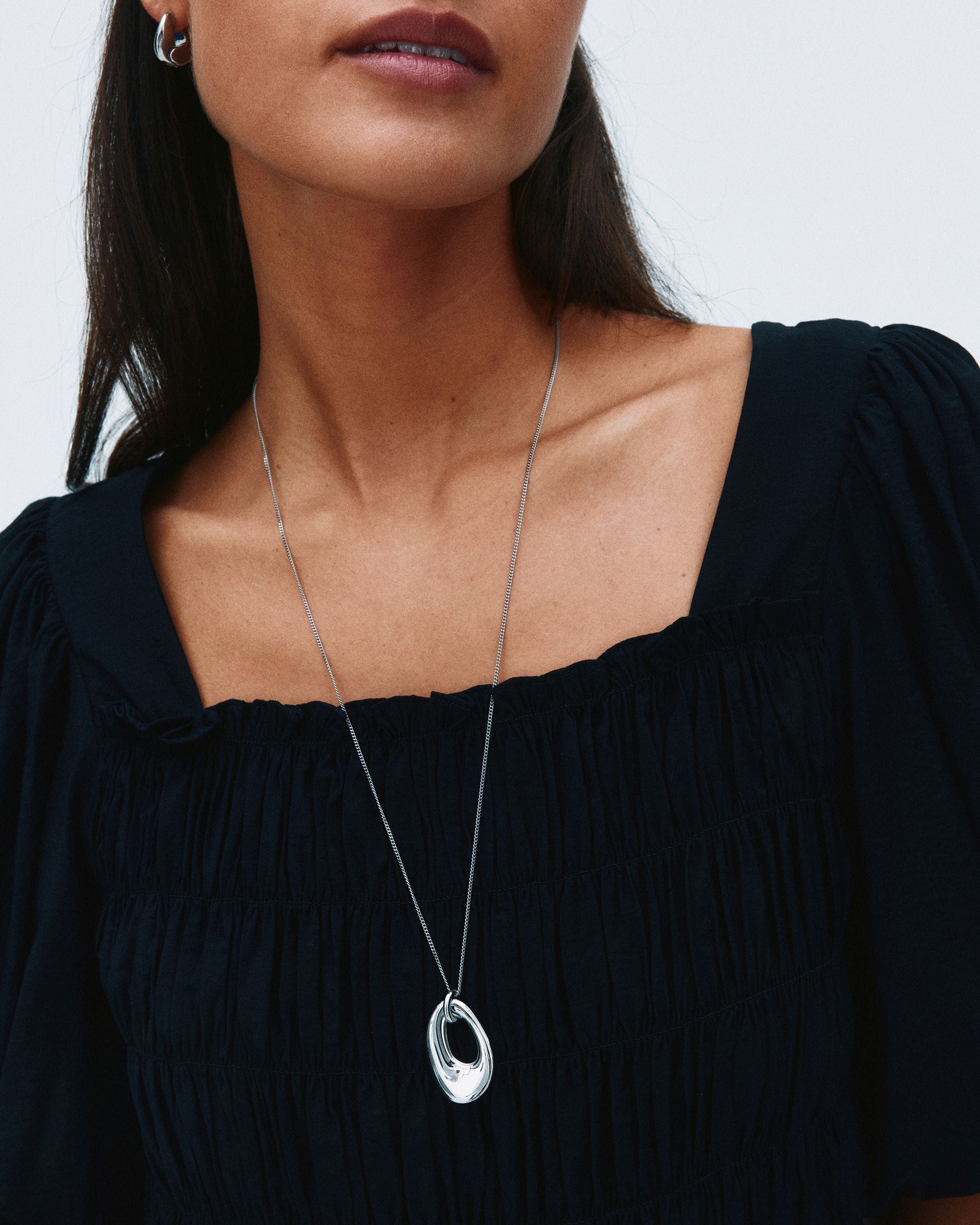 Azura Necklace L Silver EdbladNZ