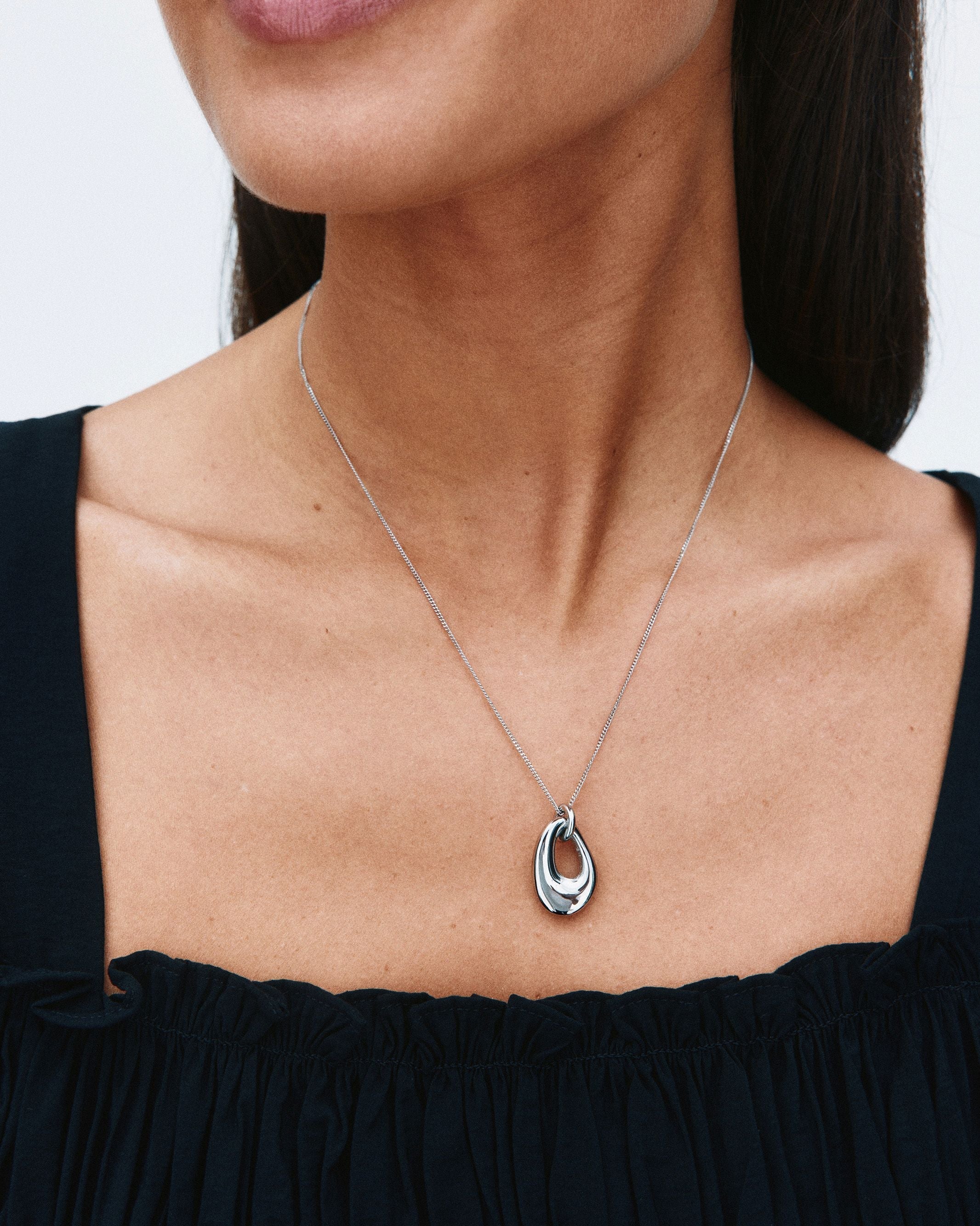Azura Necklace S Silver EdbladNZ