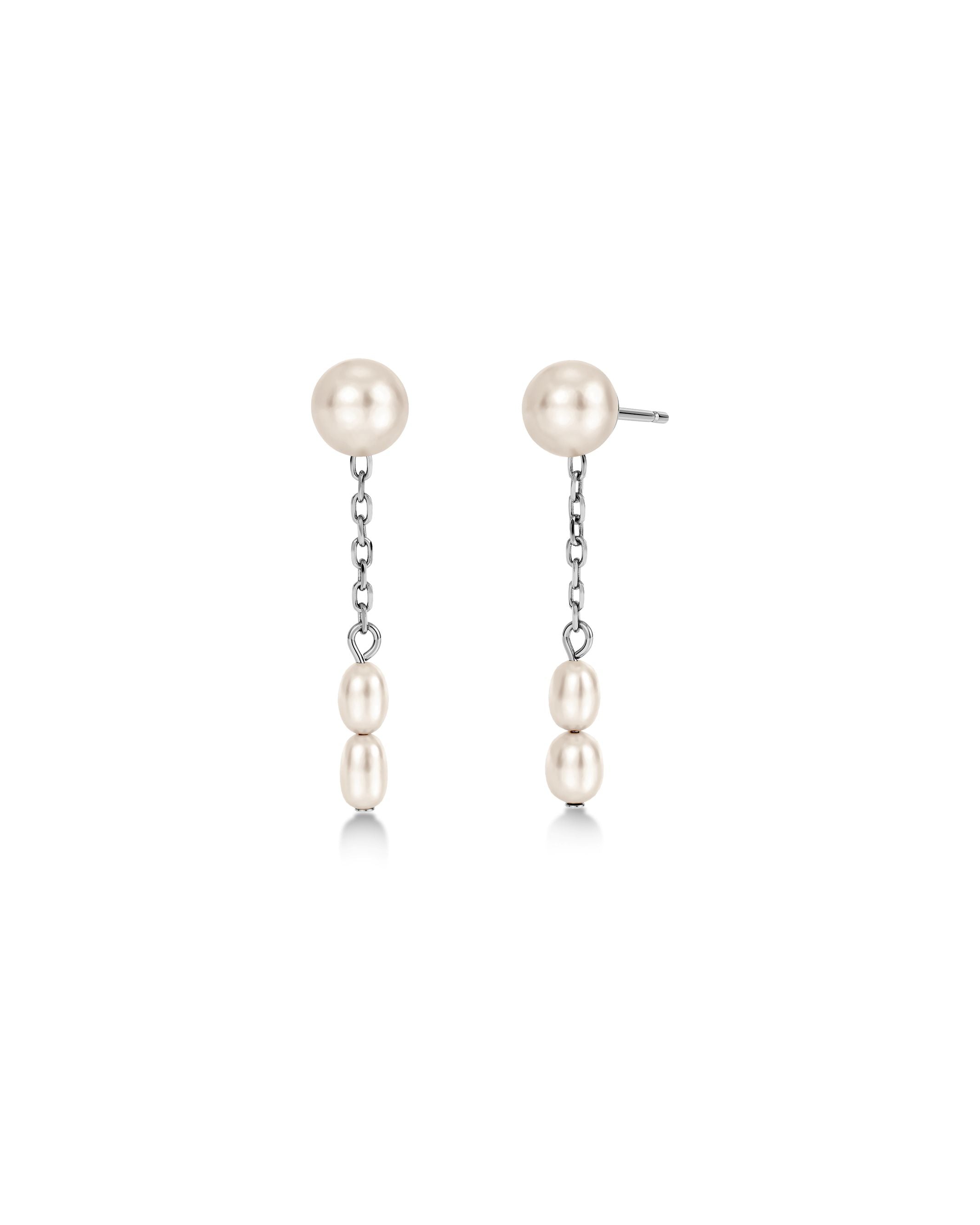 Breeze Earrings Silver Edblad NZ