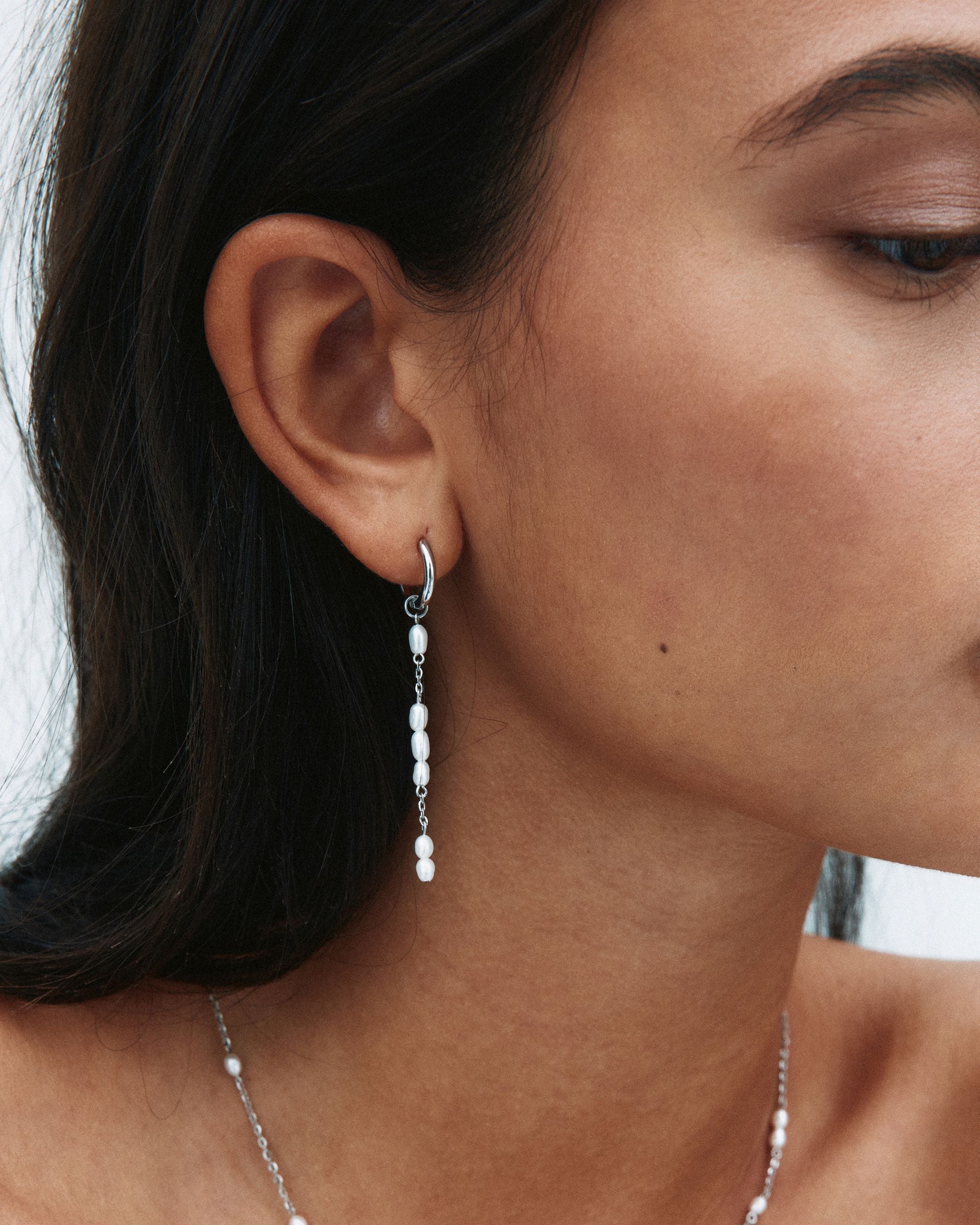 Breeze Hoops L Silver Edblad NZ