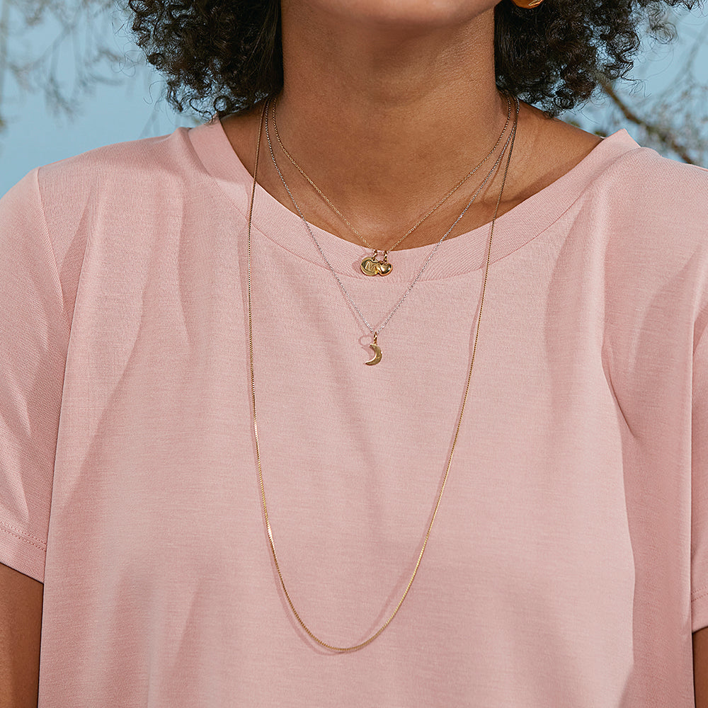 Anchor Silver Charm Chain – 42 cm