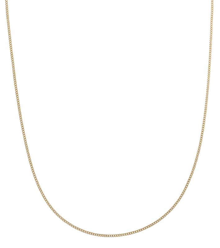 Curb Gold Charm Chain – 60 cm