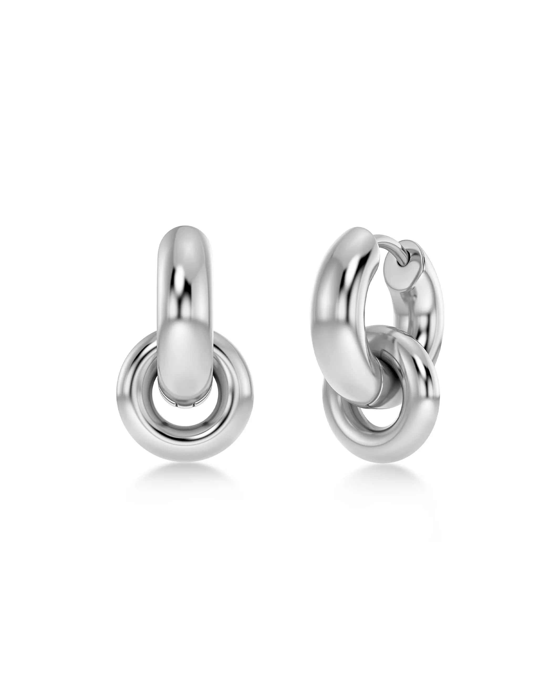Chunky Eternal Earrings Silver Edblad