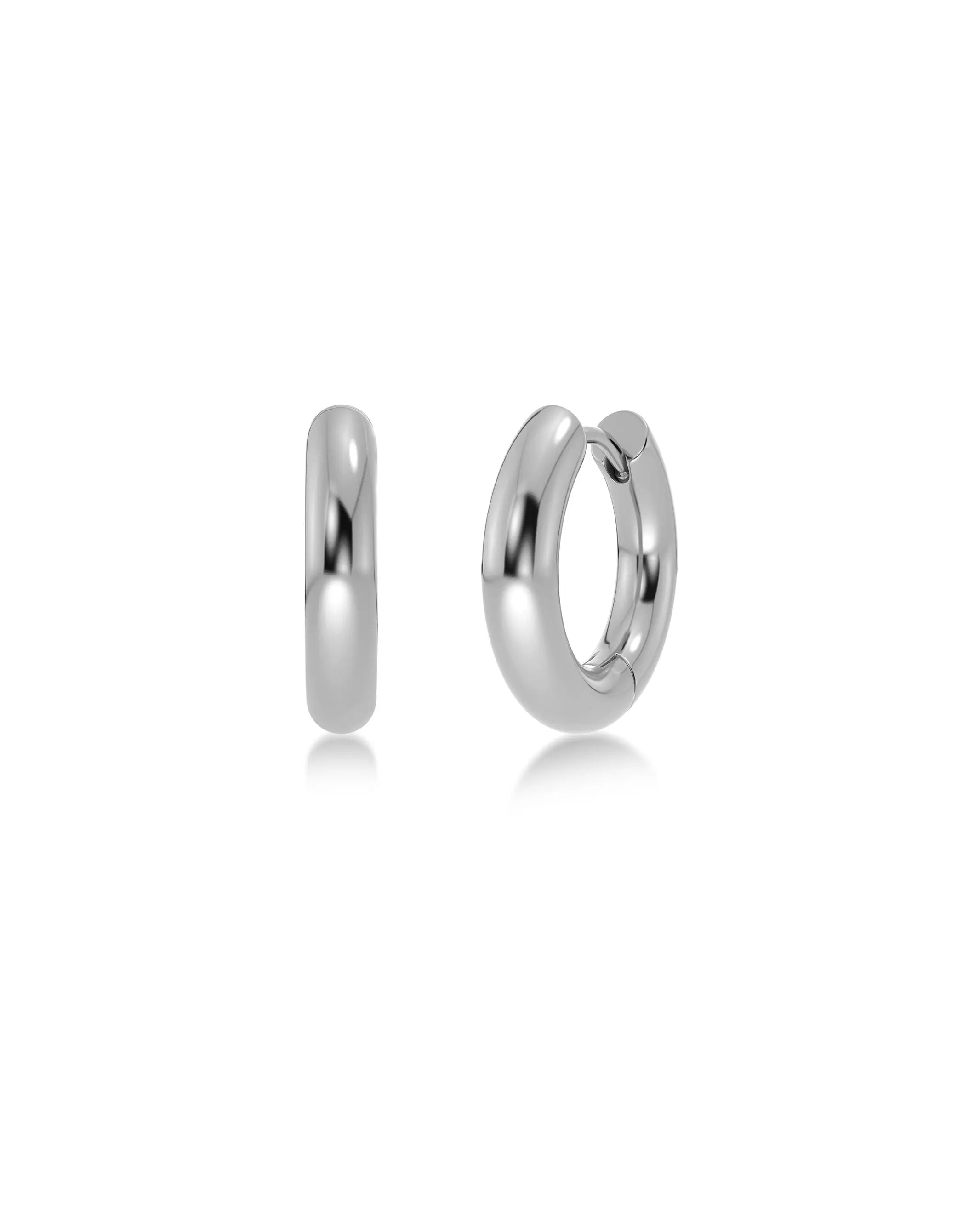 Chunky Hoops L Silver Edblad