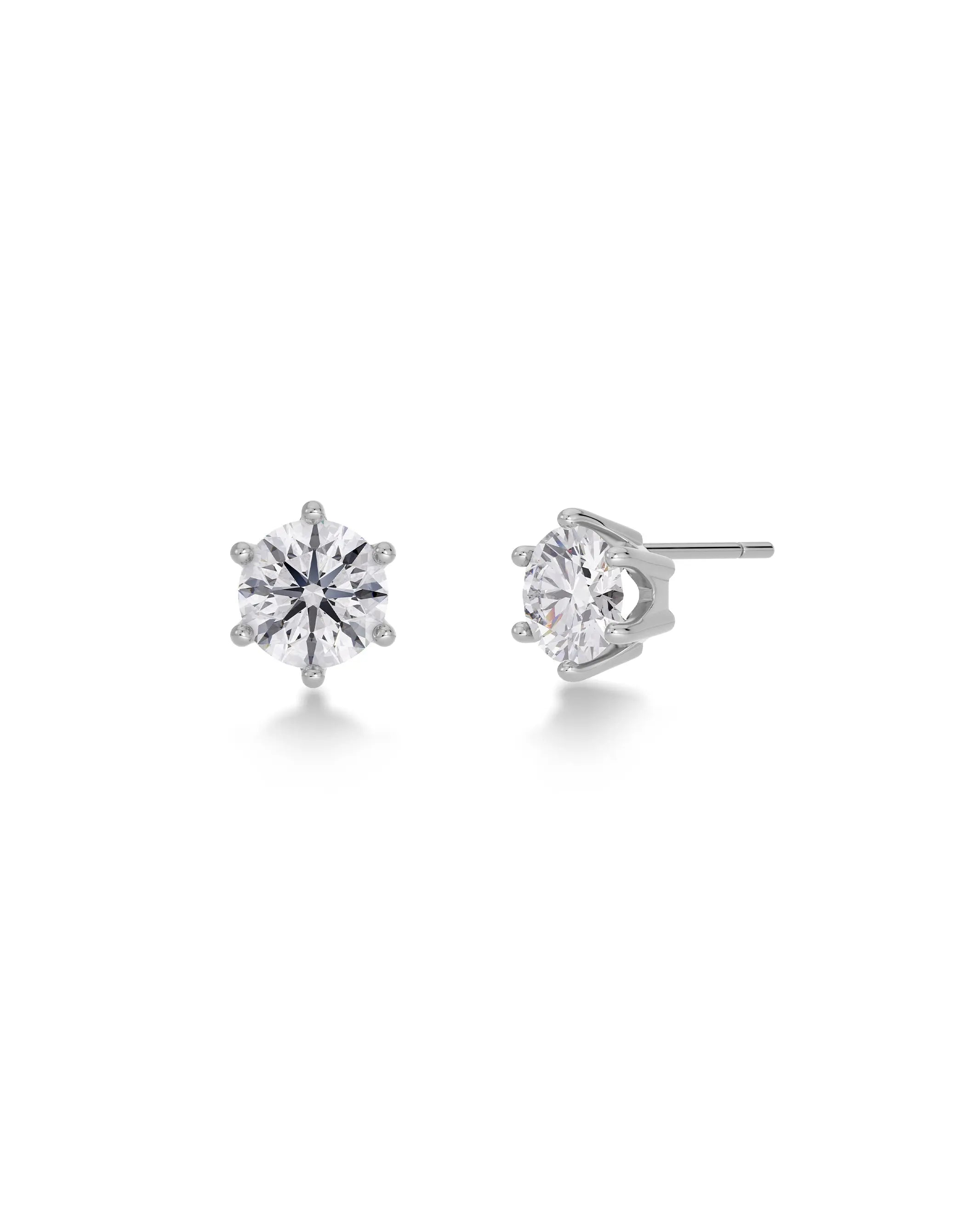 Crown Studs L Silver Edblad