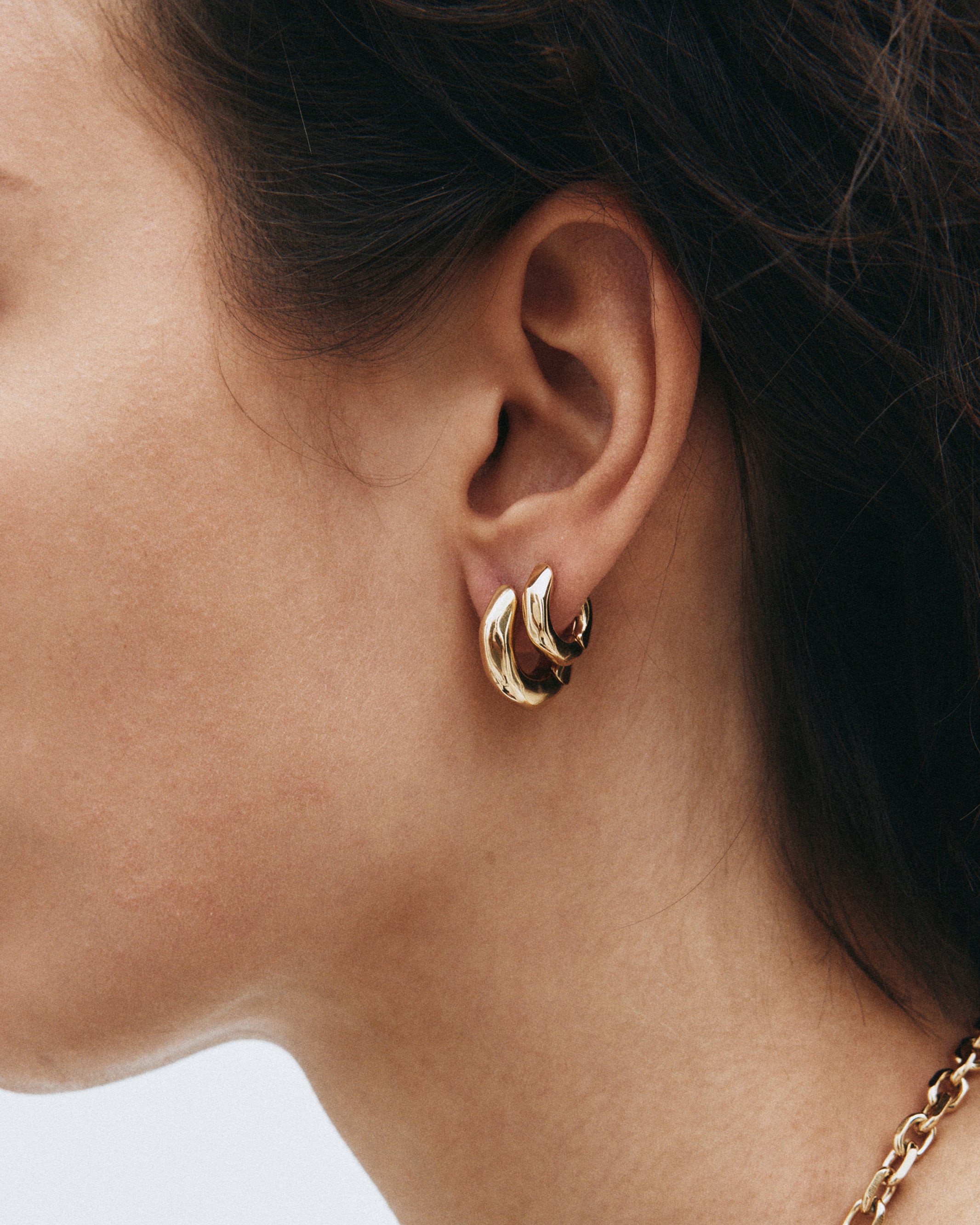 Crystalite Hoops L Gold