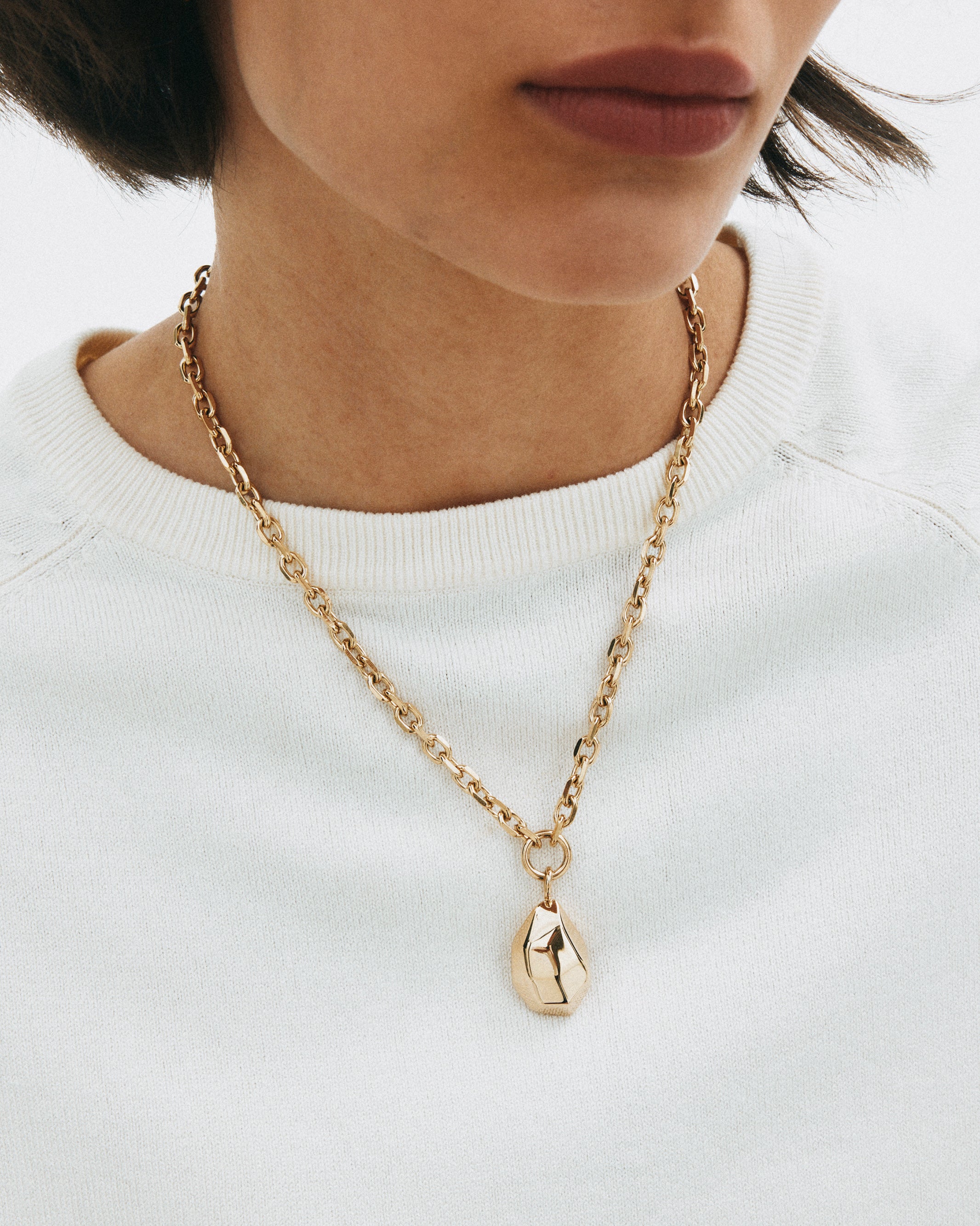 Crystalite Necklace L Gold