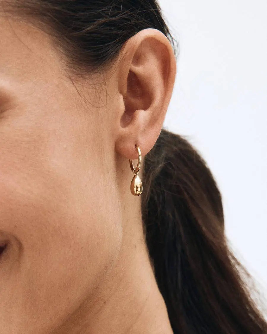 Drop Mini Hoop Earrings Gold Edblad