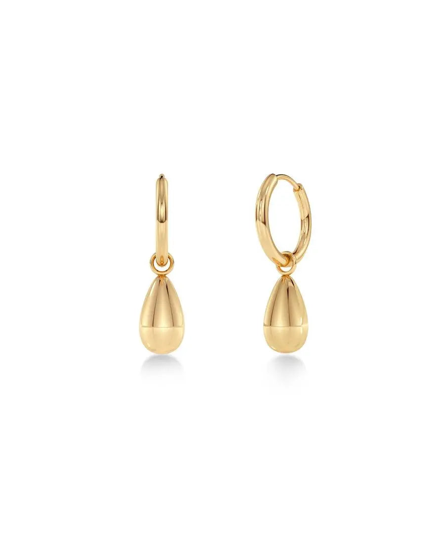 Drop Mini Hoop Earrings Gold Edblad