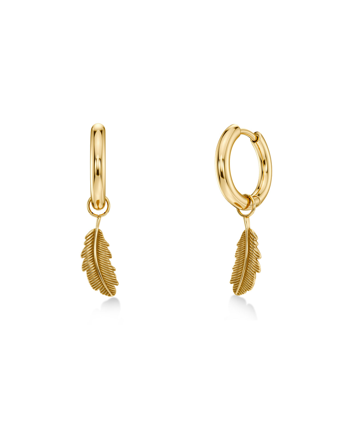 Feather Hoops S Gold