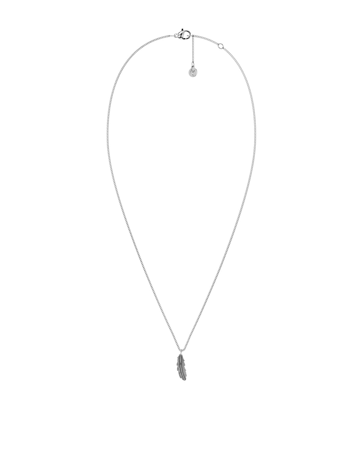 Feather Necklace S Silver