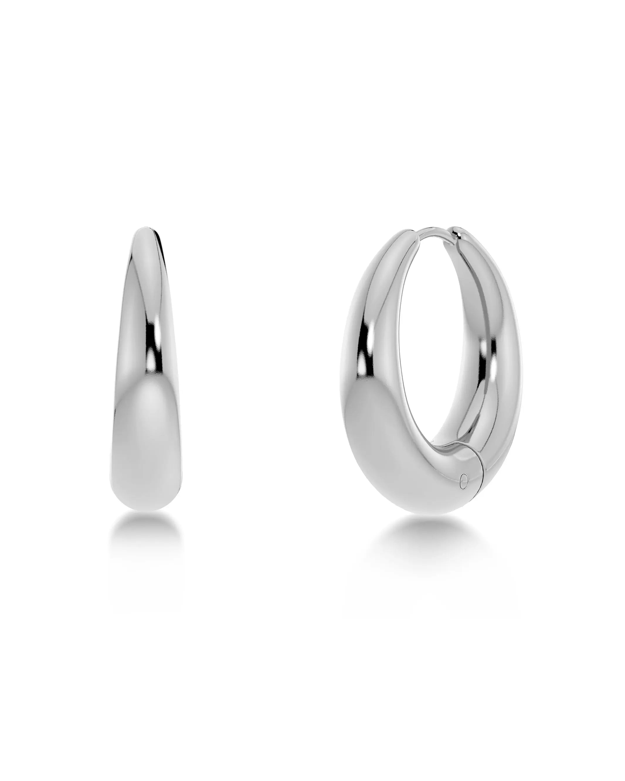 Furo Hoop Earrings Large Silver Edblad