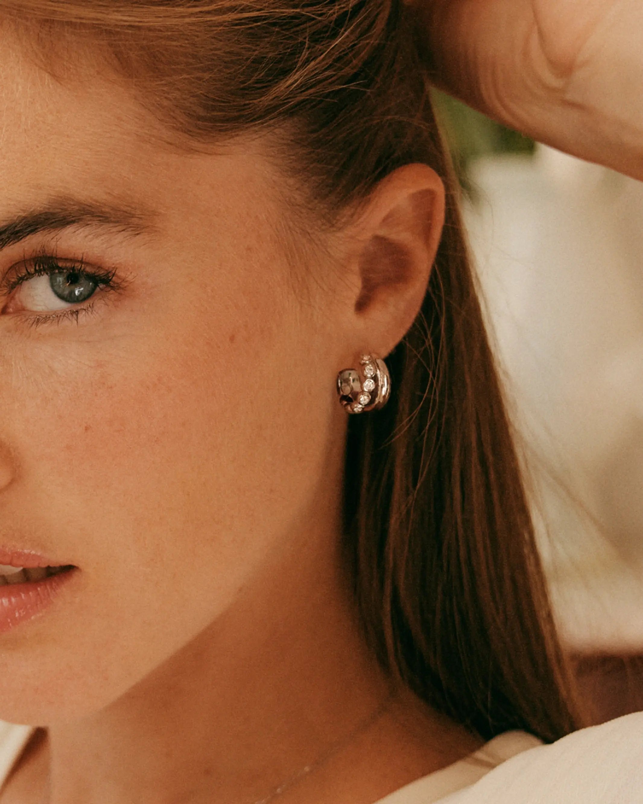 Grace Hoops L Silver EdbladNZ